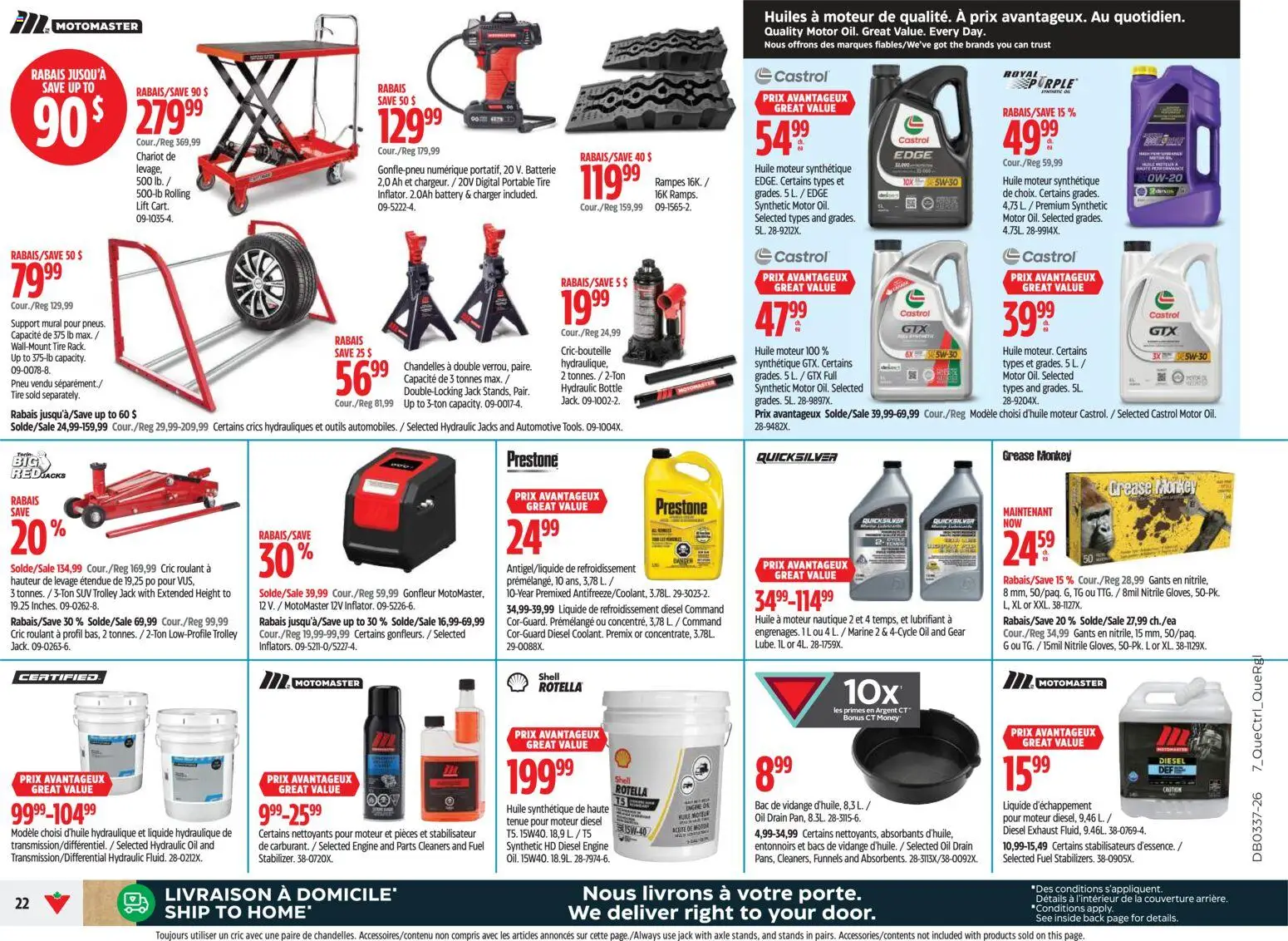 Canadian Tire flyer valid from Sep 10, 2026 | Page: 22 | Products: Battery, Oil