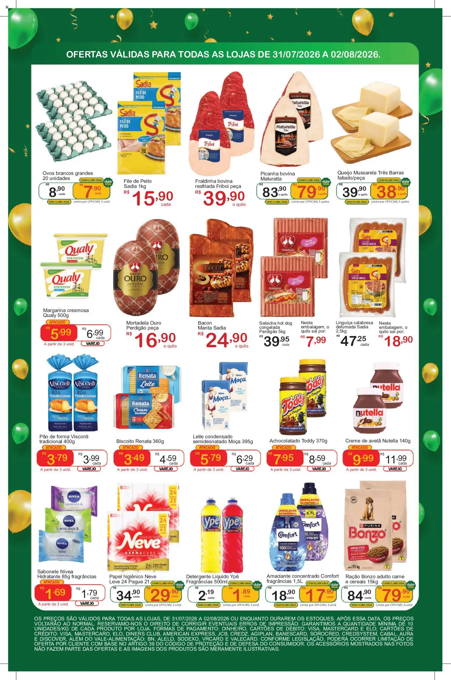 GIGA Atacado Folheto - válido de 31/07/2026 | Página: 2 | Produtos: Biscoito, Salsicha, Pão de forma, Amaciante