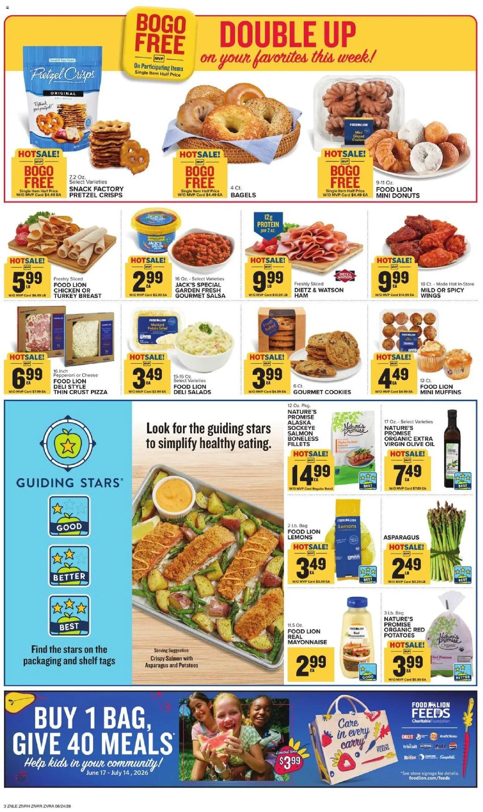 Food Lion Weekly Ad - valid from 06/24/2026 | Page: 6 | Products: Asparagus, Shelf, Salad, Potatoes