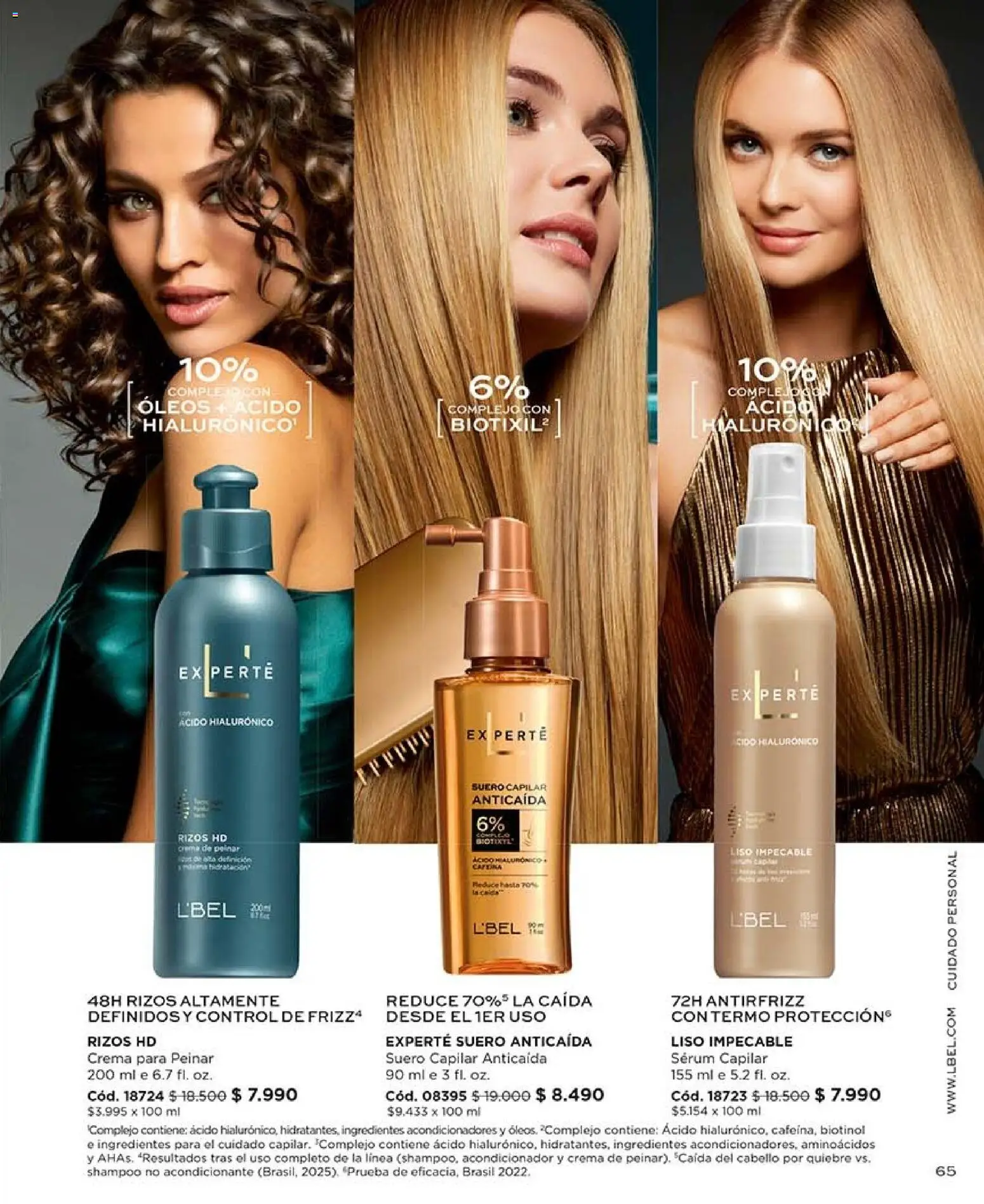 Catálogo L'Bel Campaña 16 │ válido desde el 28.09.2026 | Página: 65 | Productos: Crema de peinar, Termo, Crema, Serum