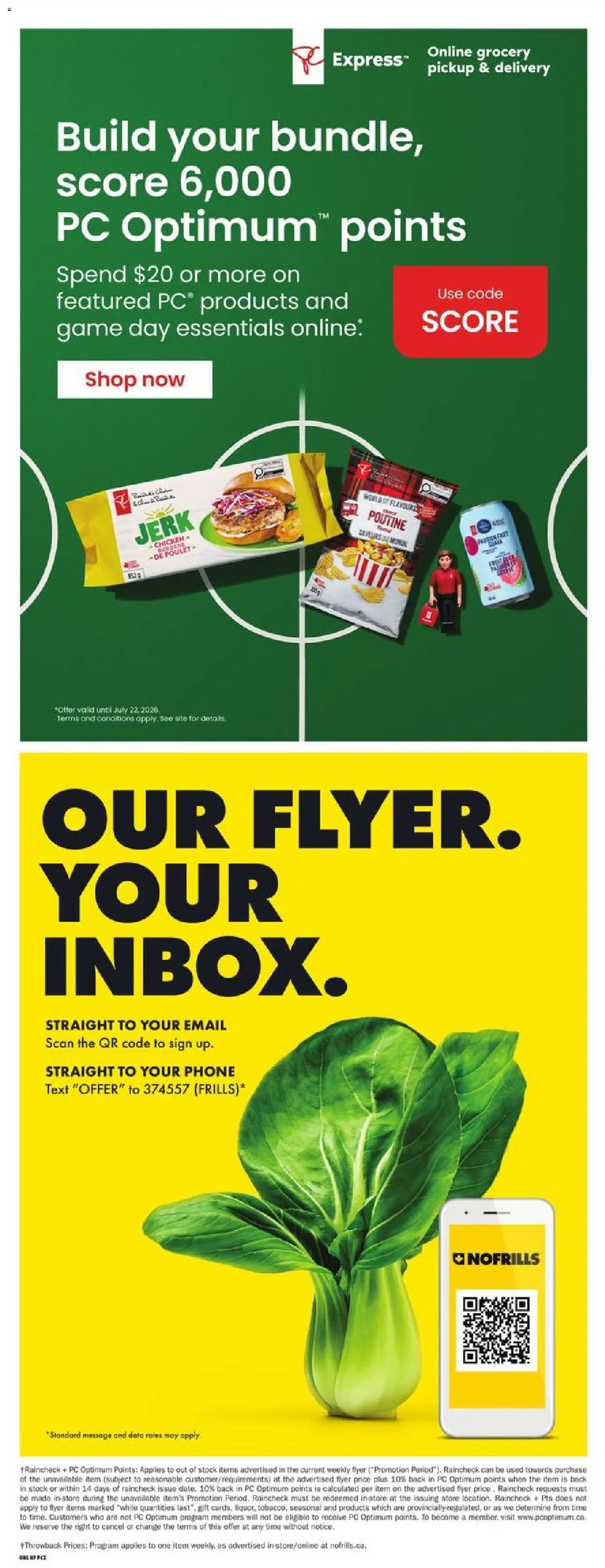 No Frills flyer valid from Jul 9, 2026 | Page: 12 | Products: Phone, PC, Game, Chicken