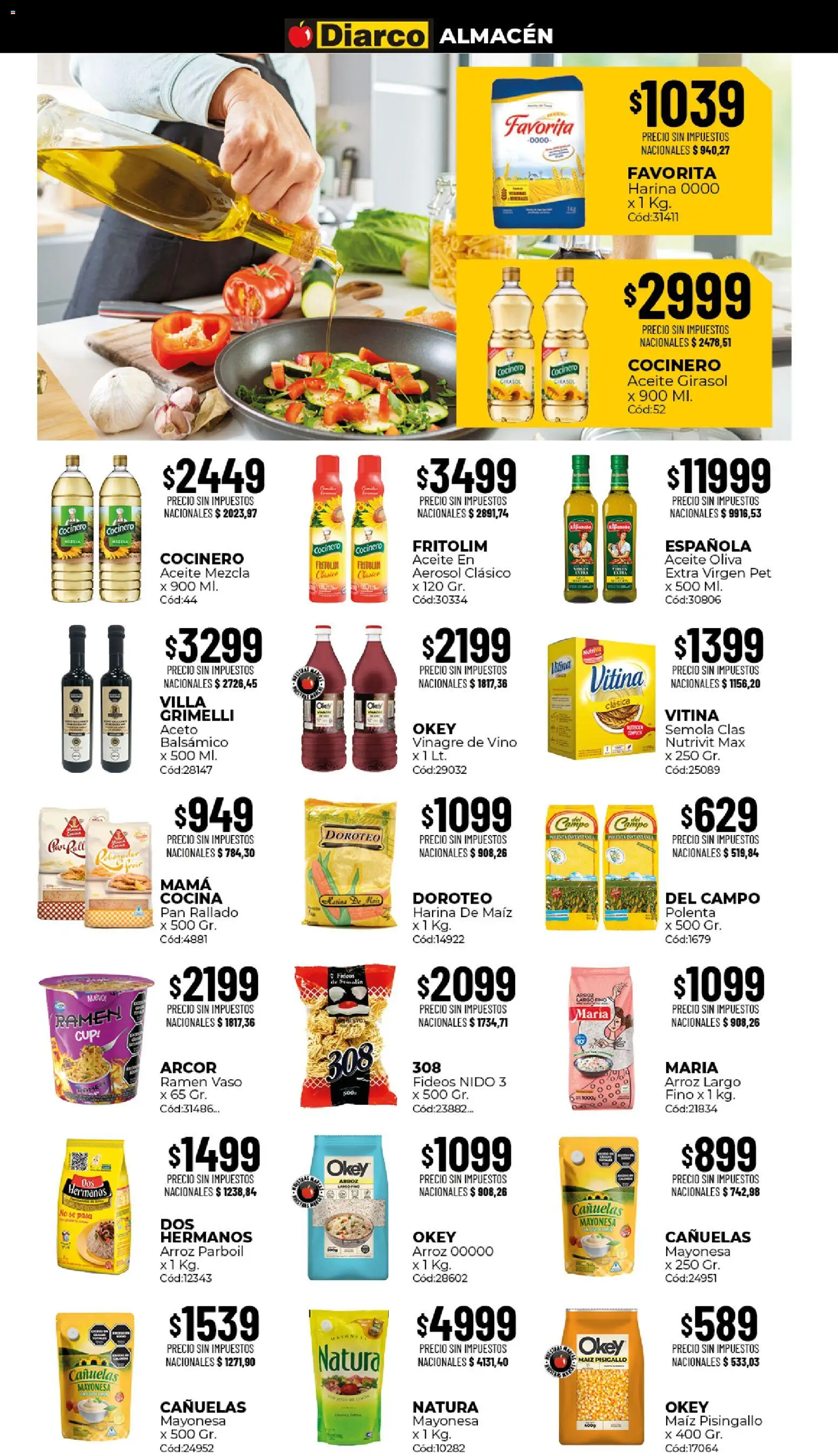 Diarco - Ofertas Santiago Del Estero │ válido desde el 24/08/2026 | Página: 2 | Productos: Aceite, Polenta, Vino, Pan rallado