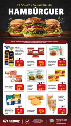 Semar Supermercado ofertas Hambúrguer - Pré-Visualização do folheto da loja Semar Supermercado, válido de 28.05.2026