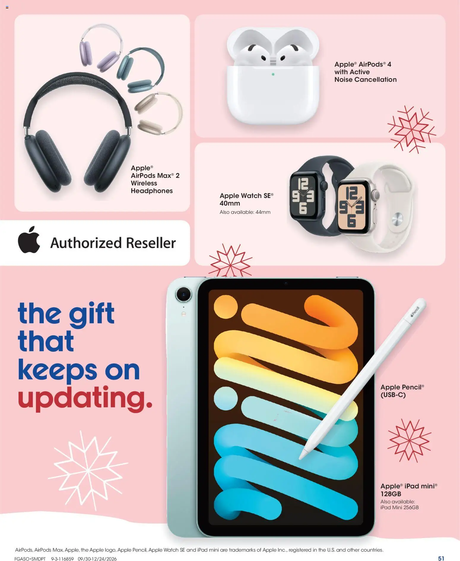 Fred Meyer Extra Ad - valid from 09/30/2026 | Page: 51 | Products: Pencil, Watch, Headphones, Ipad