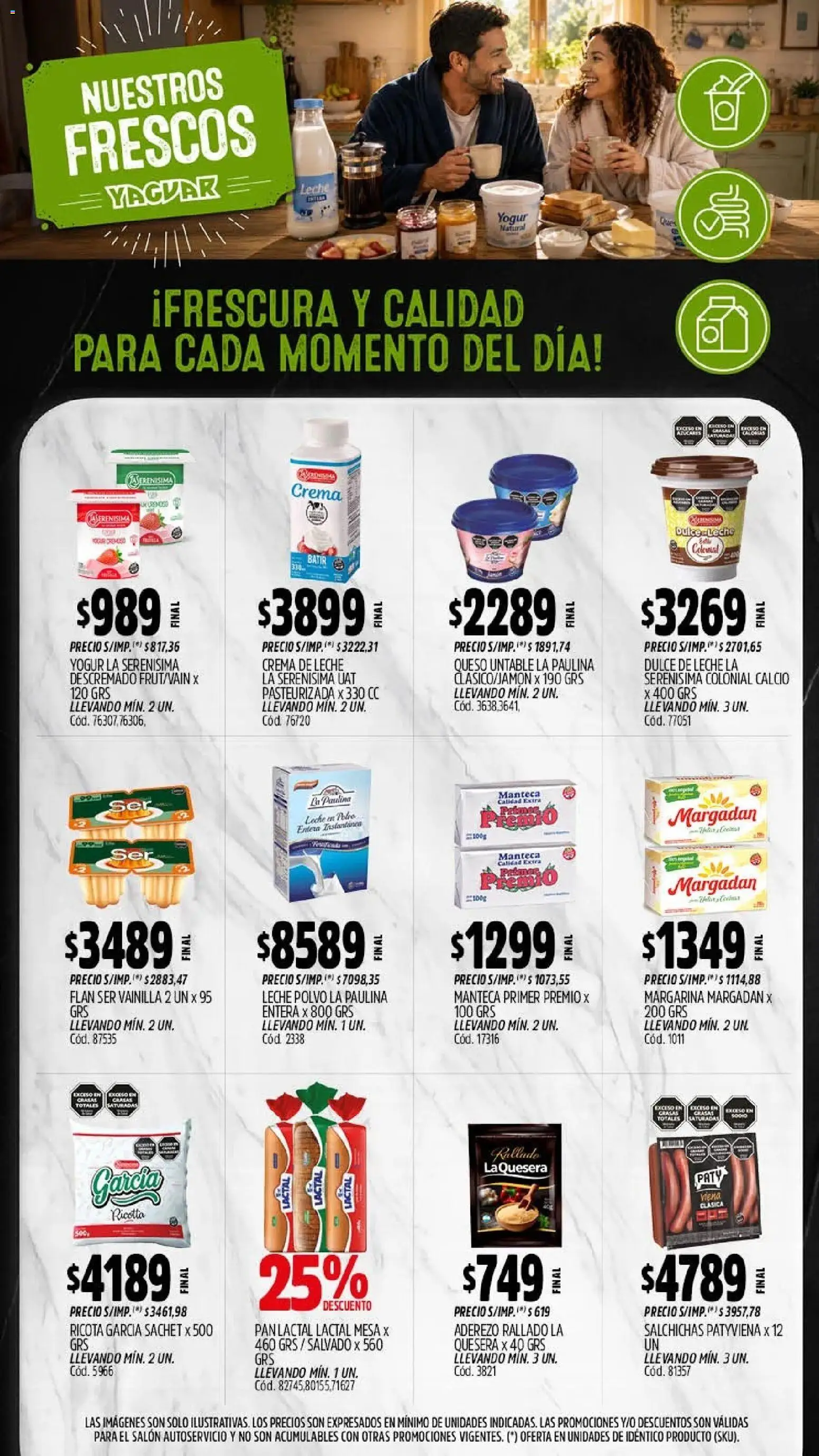 Yaguar - Oferta Semanal Trelew │ válido desde el 03/08/2026 | Página: 11 | Productos: Mesa, Aderezo, Crema de leche, Crema