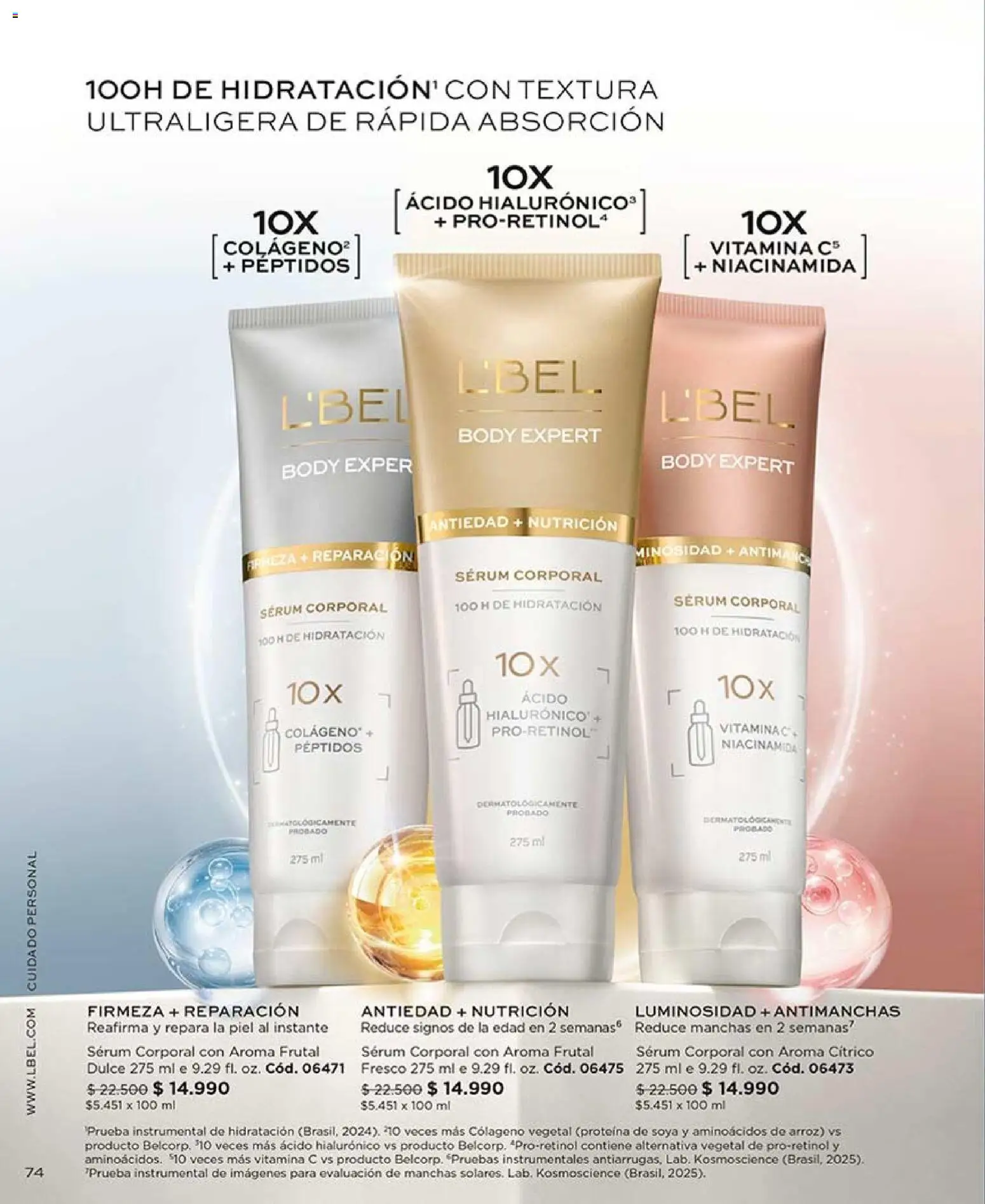 Catálogo L'Bel Campaña 13 │ válido desde el 27.07.2026 | Página: 74 | Productos: Proteína, Body, Arroz, Serum