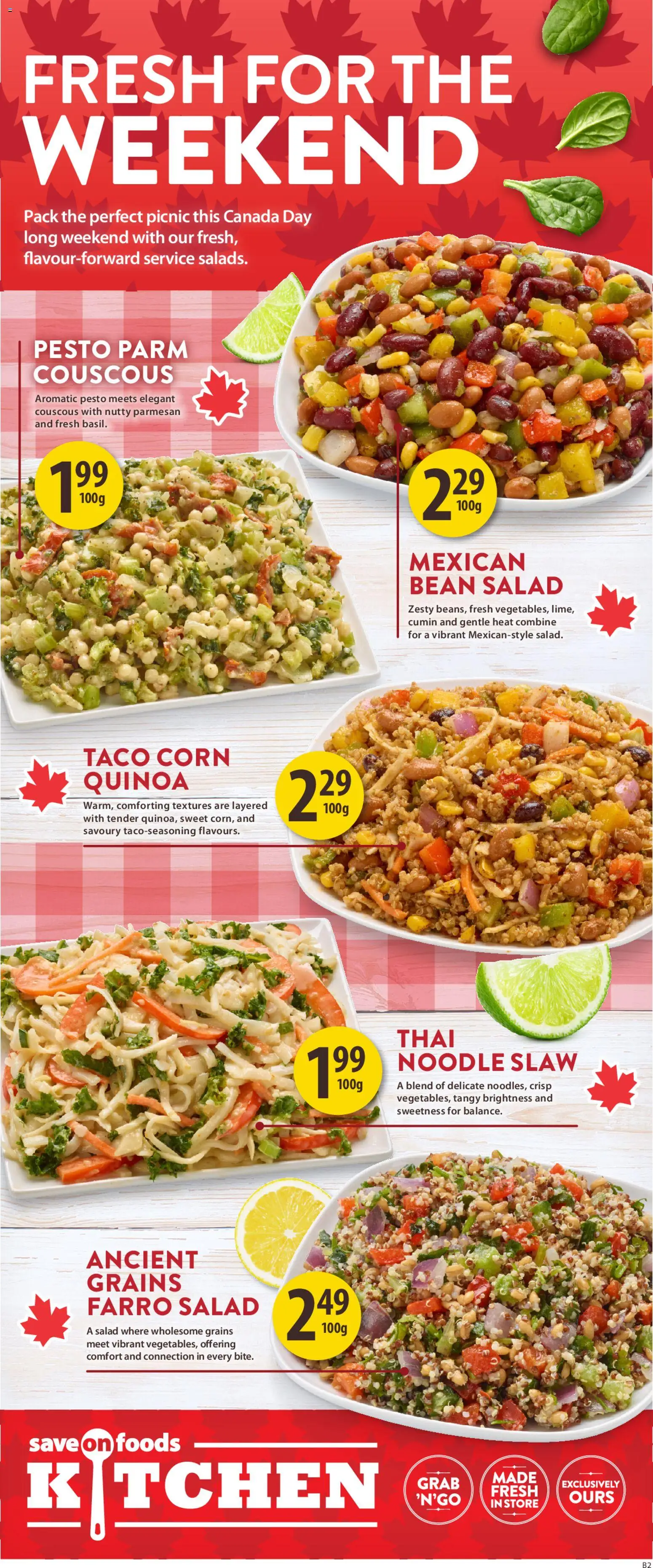 Save on foods flyer valid from Jun 25, 2026 | Page: 14 | Products: Salad