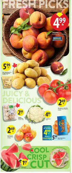 Preview of Save on foods weekly flyer / circulaire from shop Save on foods valid from Jul 2, 2026 | Page: 3 | Products: Potatoes, Apples, Tomatoes