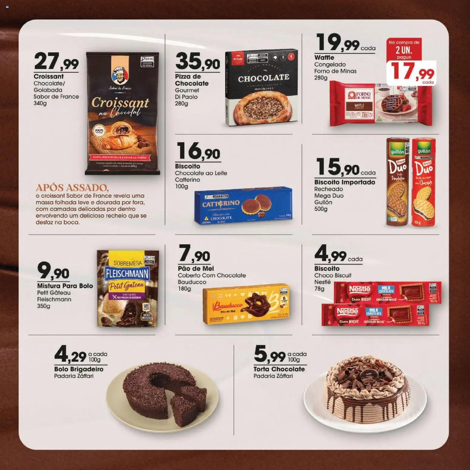 Zaffari Folheto - válido de 16/07/2026 | Página: 7 | Produtos: Batedeira, Biscoito, Chocolate, Pizza