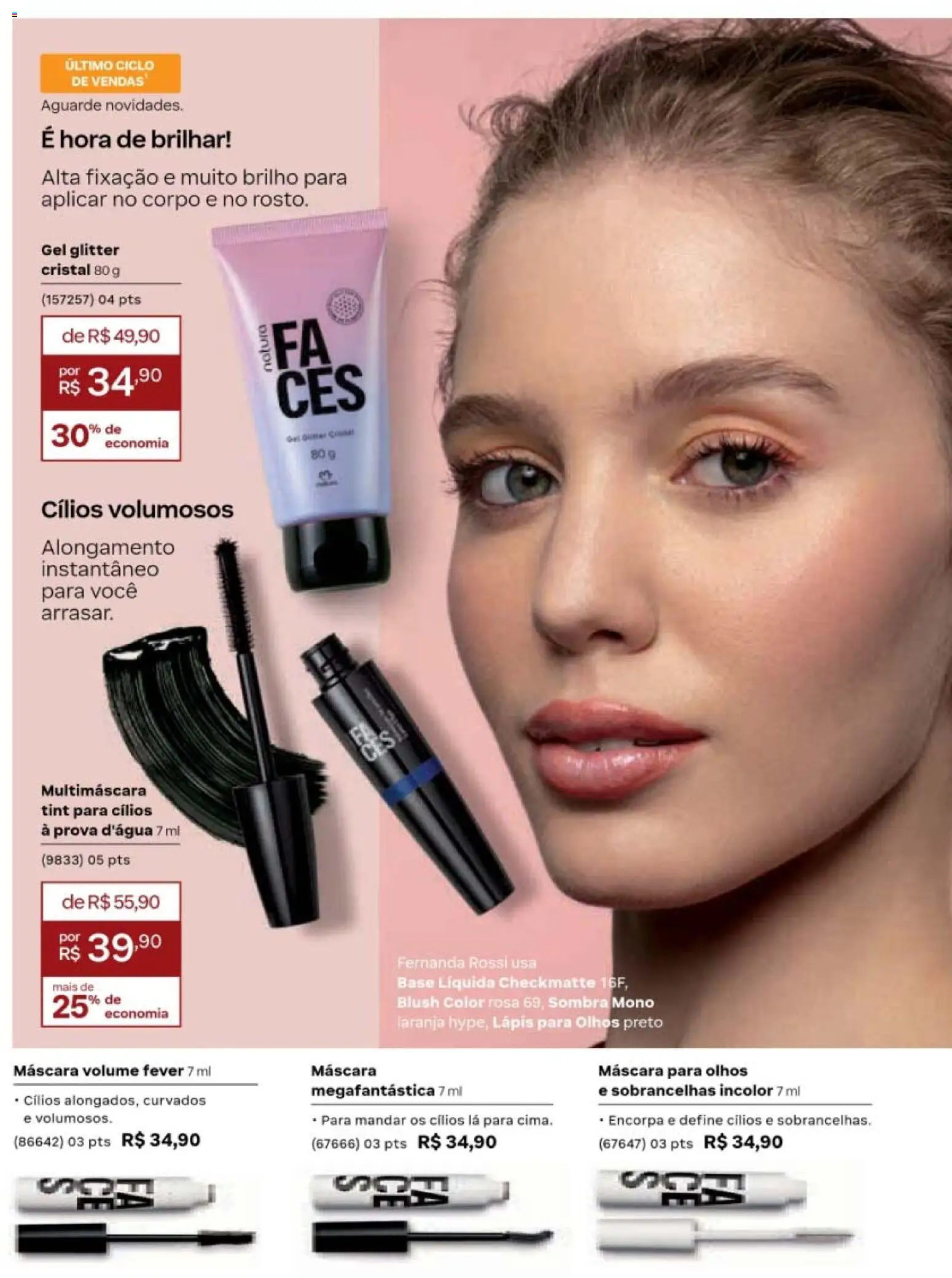 Natura Folheto - válido de 19/07/2026 | Página: 66 | Produtos: Blush, Lápis, Base