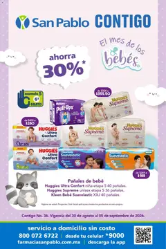 Vista previa de Farmacia San Pablo catálogo, nuevo folleto de la tienda, válido en México a partir del 30/08/2026