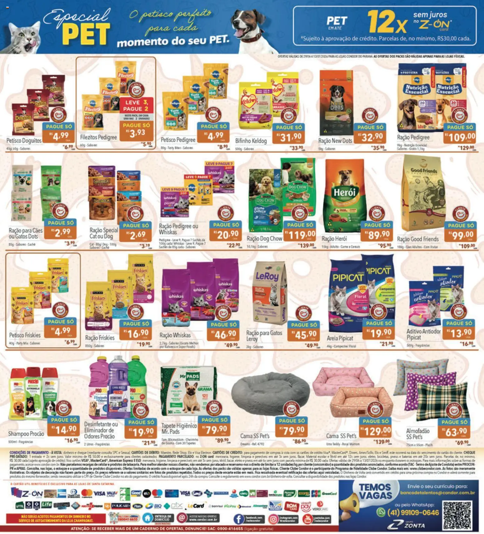 Supermercados Condor Folheto - válido de 29/06/2026 | Página: 32 | Produtos: Areia, Cama, Pneus, Desinfetante