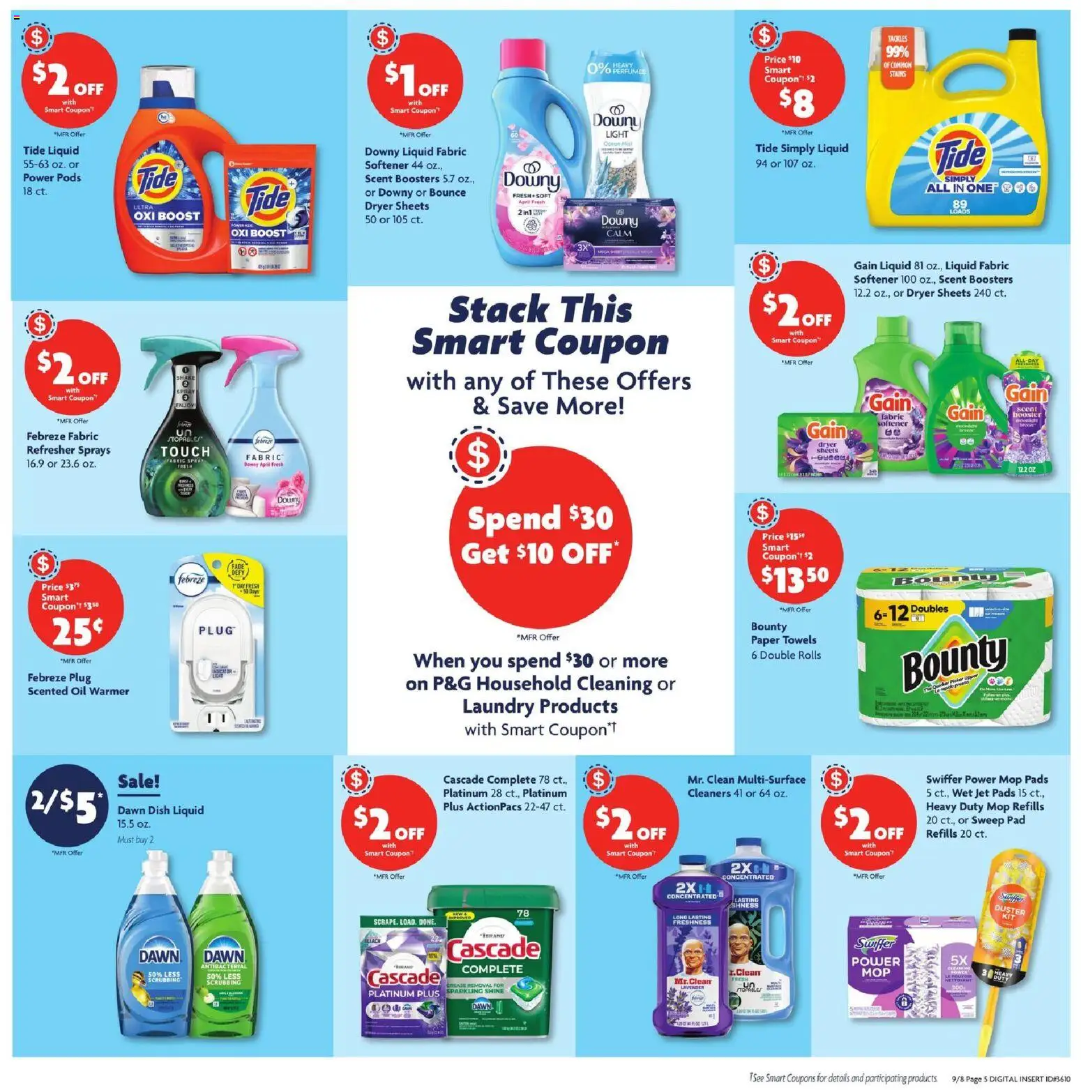 Family Dollar Weekly Ad - valid from 09/08/2026 | Page: 9 | Products: Oil, Fabric softener, Mop, Paper towels