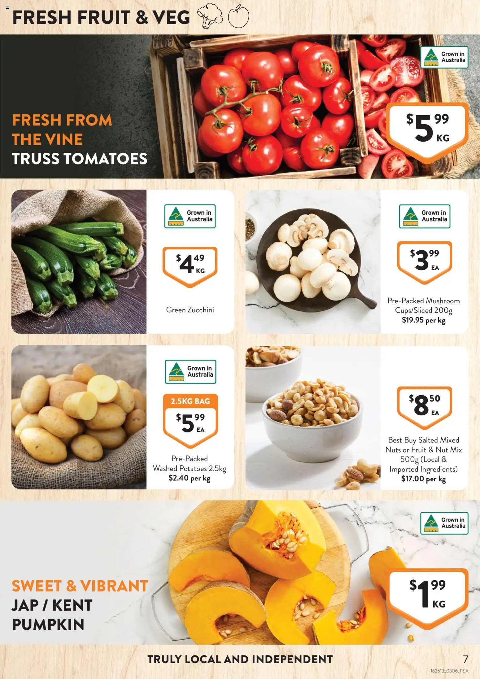 Foodworks catalogue - valid from 03.06.2026 | Page: 7 | Products: Nuts, Potatoes, Pumpkin, Bag