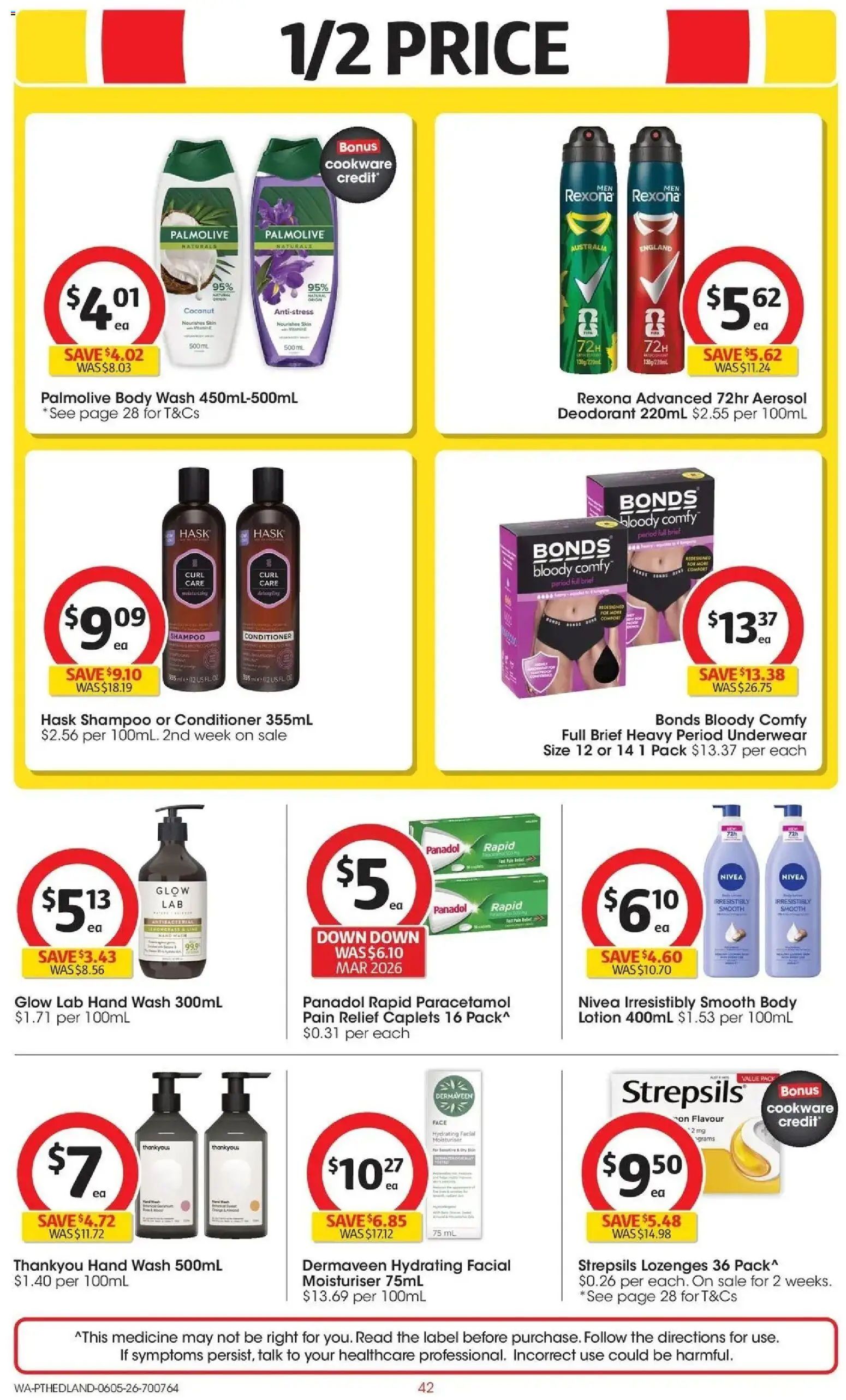 Coles catalogue - valid from 05.05.2026 | Page: 42 | Products: Lotion, Cookware, Pain relief, Hand wash