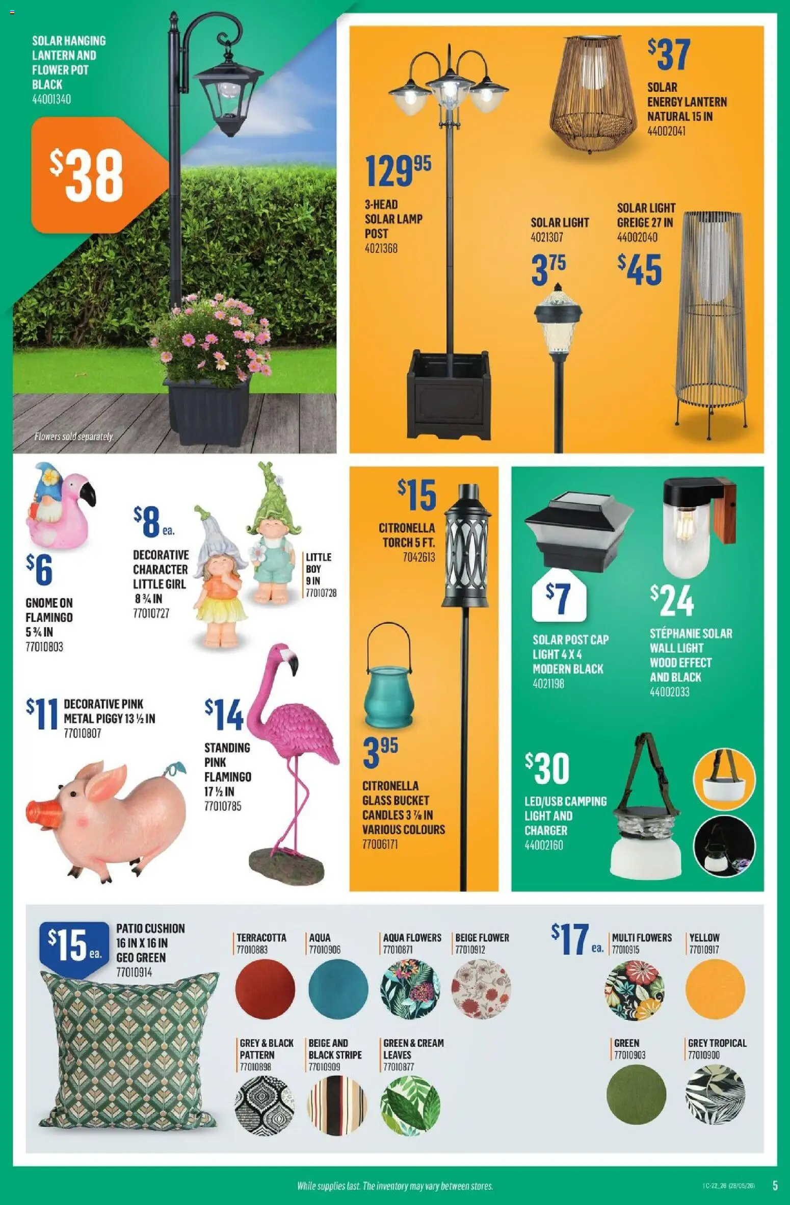 Canac flyer valid from 28.05.2026 | Page: 5 | Products: Cream, Cap, Lamp