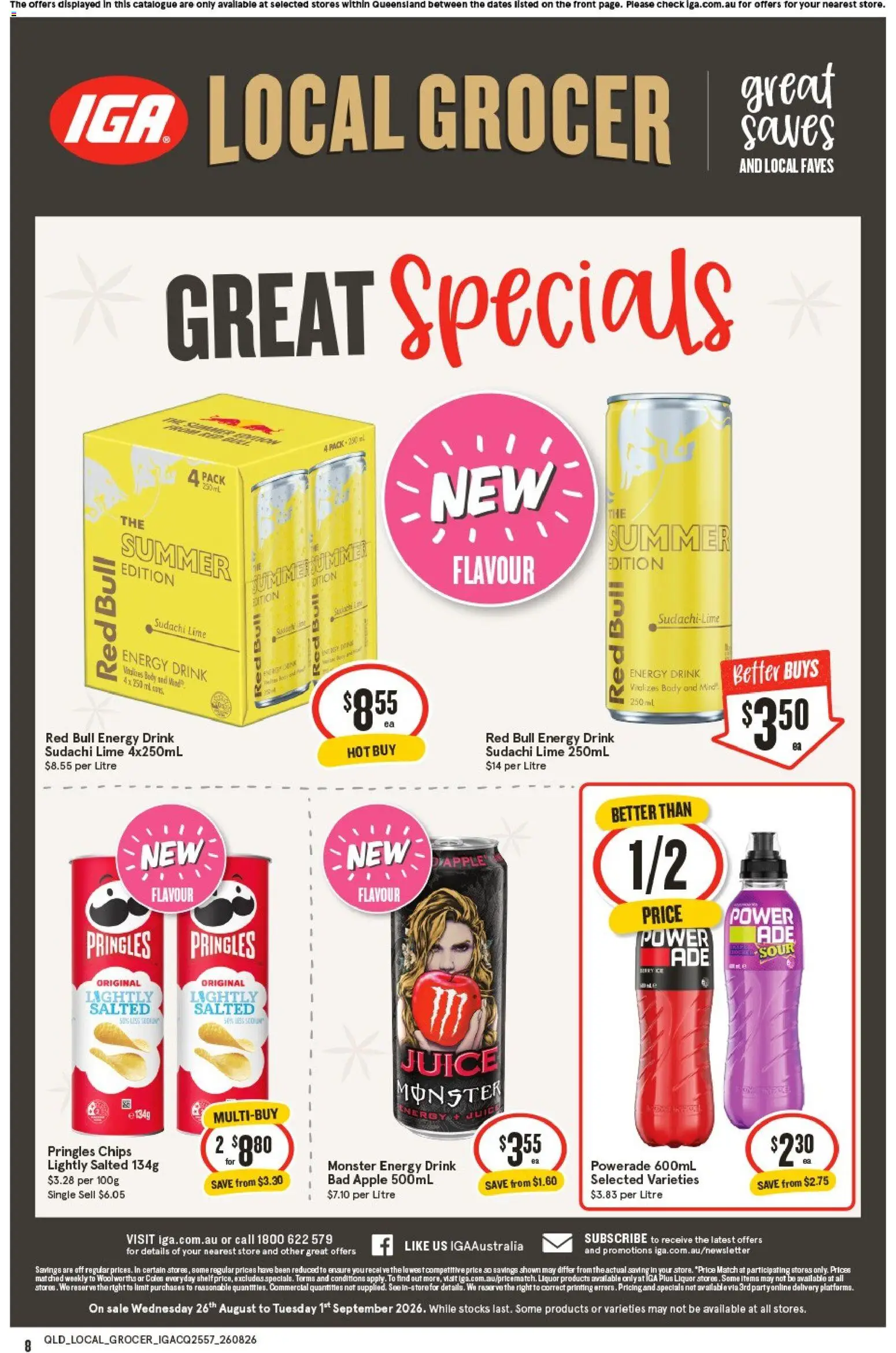 IGA catalogue - valid from 26/08/2026 | Page: 7 | Products: Oil, Coffee, Water, Sugar