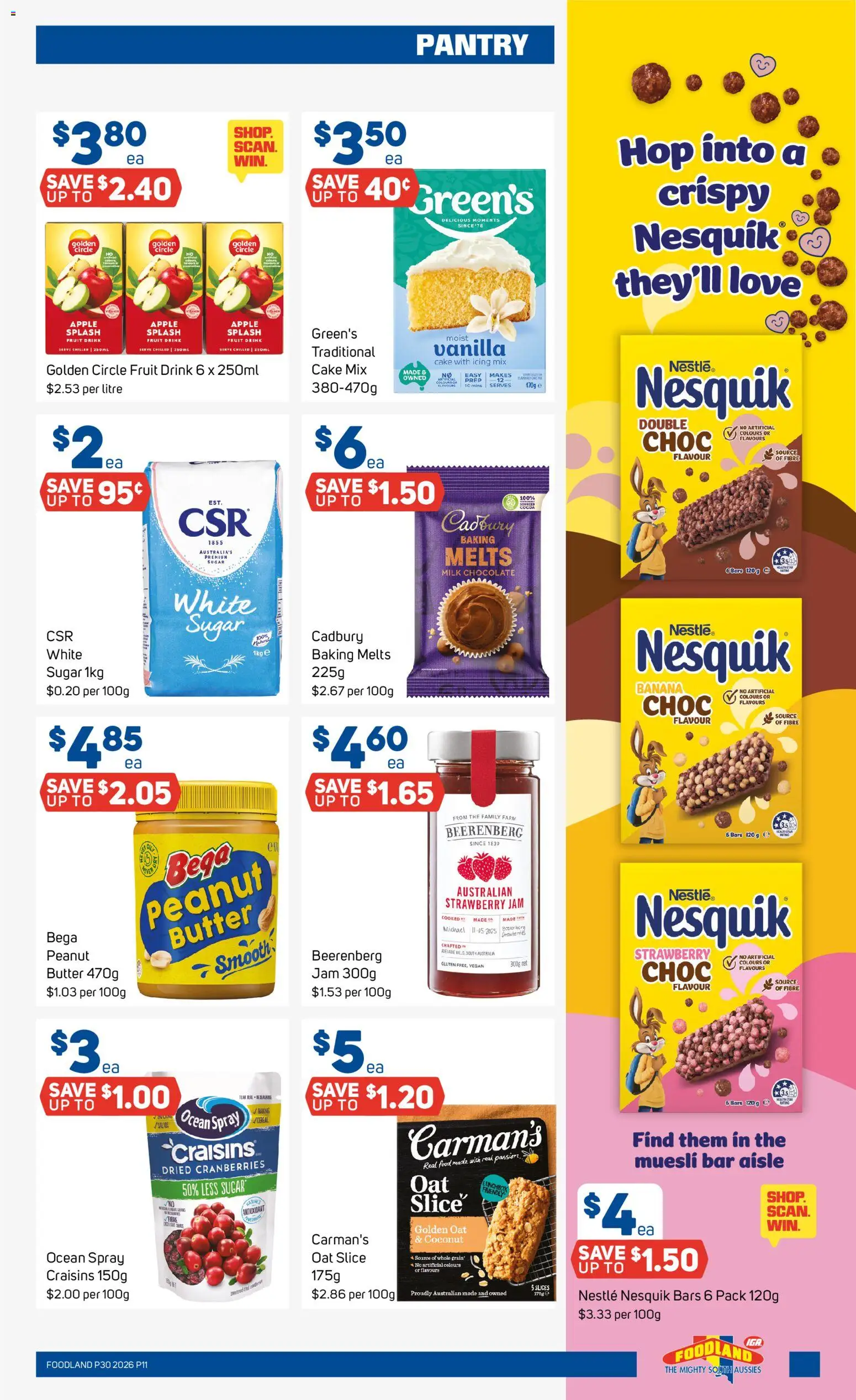Foodland catalogue - valid from 22/07/2026 | Page: 11 | Products: Bath, Milk, Chocolate, Sugar