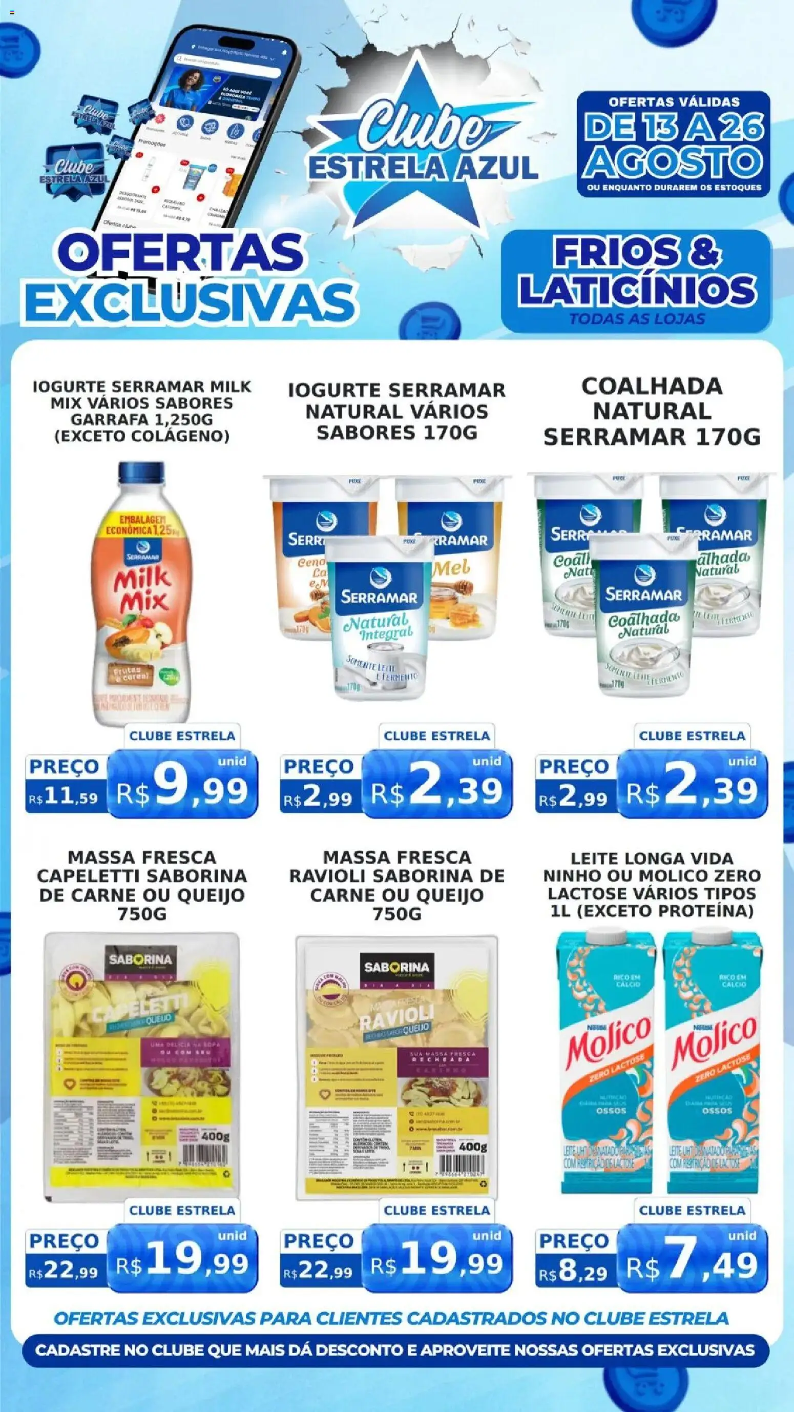 Estrela Azul Folheto - válido de 13/08/2026 | Página: 2 | Produtos: Queijo, Carne, Proteína, Pá