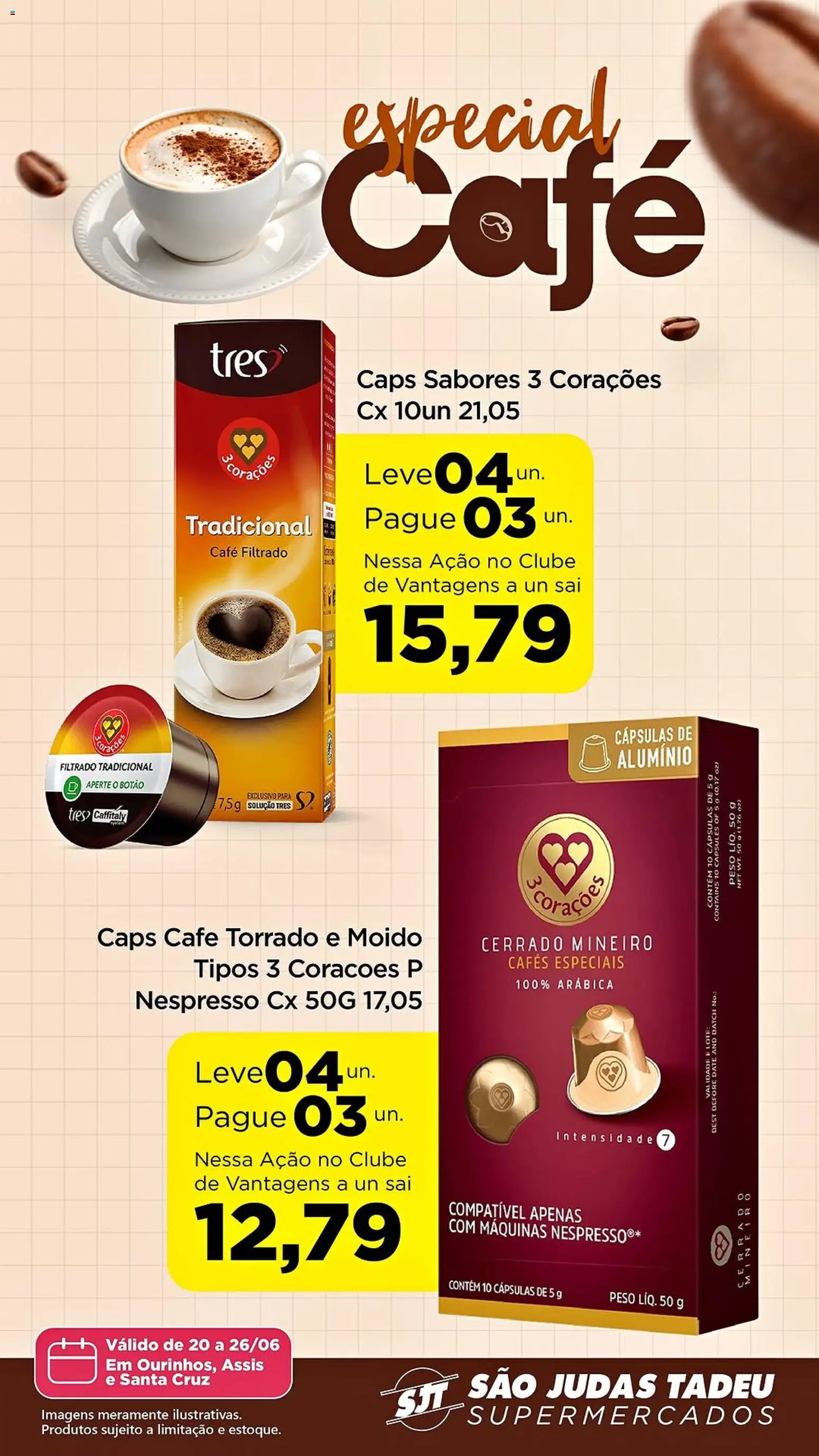 São Judas Tadeu Folheto - válido de 20/06/2026 | Página: 1 | Produtos: Café