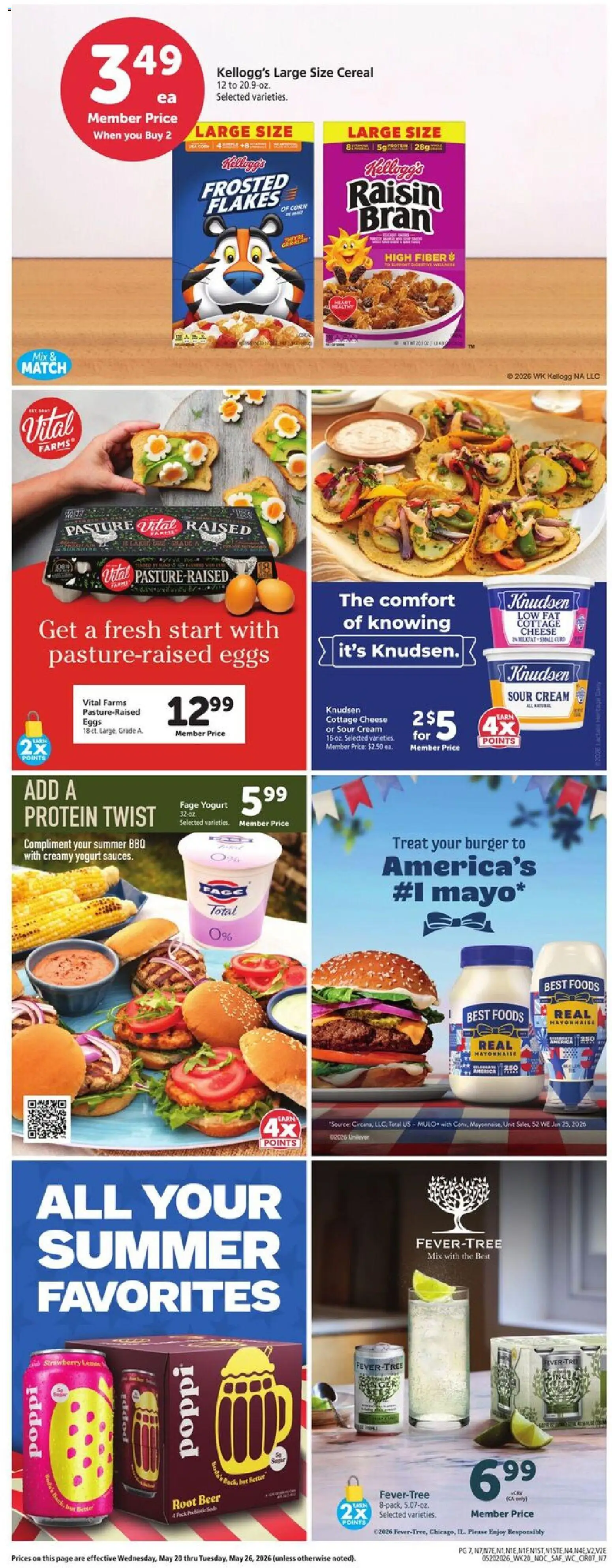 Safeway Weekly Ad - valid from 20.05.2026 | Page: 9 | Products: Yogurt, Sour cream, Cream, Flakes