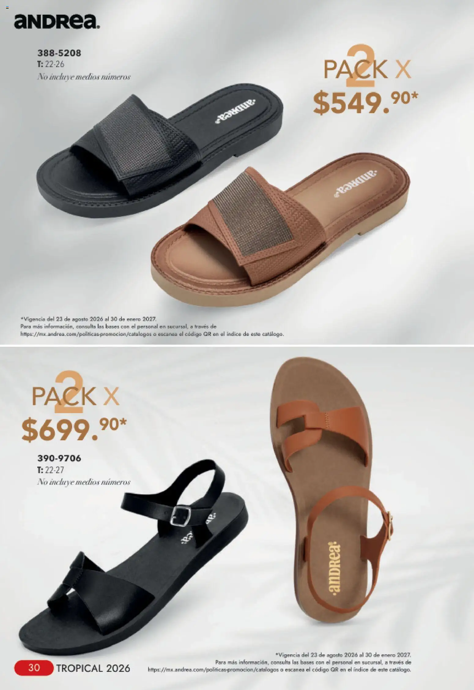 Nuevas ofertas de Andrea válidas en toda la República Mexicana desde el 23/08/2026. ¡Encuentra las mejores ofertas en Andrea catálogo Tropical! | Página: 30