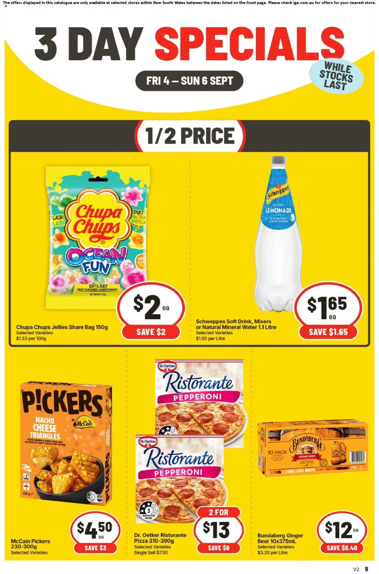 IGA catalogue - valid from 04/09/2026 | Page: 1 | Products: Confectionery, Cheese, Mineral water, Water