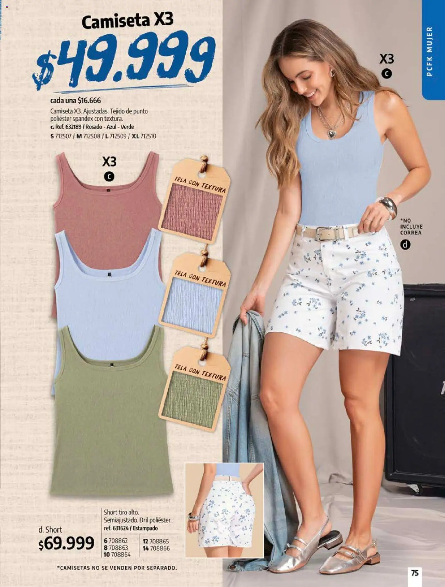 Pacifika revista - valida desde el 12/07/2026 | Página: 75 | Productos: Short, Camiseta