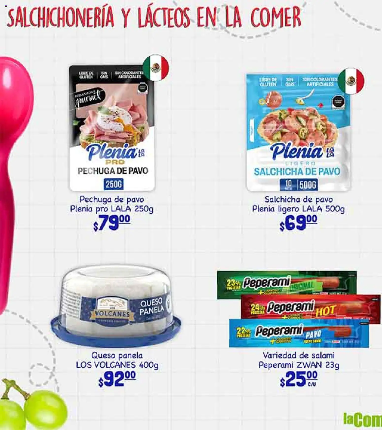Nuevas ofertas de La Comer válidas en toda la República Mexicana desde el 19/08/2026. ¡Encuentra las mejores ofertas en La Comer folleto! | Página: 86 | Productos: Salchicha, Queso, Pavo, Salami