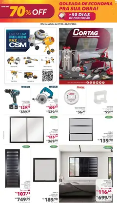 Telhanorte - Ofertas atuais - Pré-Visualização do folheto da loja Telhanorte, válido de 07.05.2025 | Página: 14 | Produtos: Porcelanato, Veneziana, Parafusadeira, Disco
