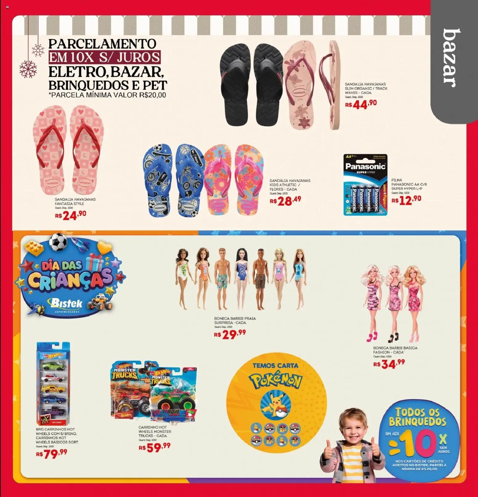 Bistek Supermercados Folheto - válido de 23/09/2026 | Página: 15 | Produtos: Brinquedos, Boneca, Flores, Monster