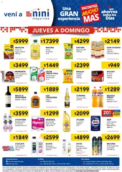 Vista previa NINI Mayorista ofertas JUEVES A DOMINGO válido desde el 30.04.2026