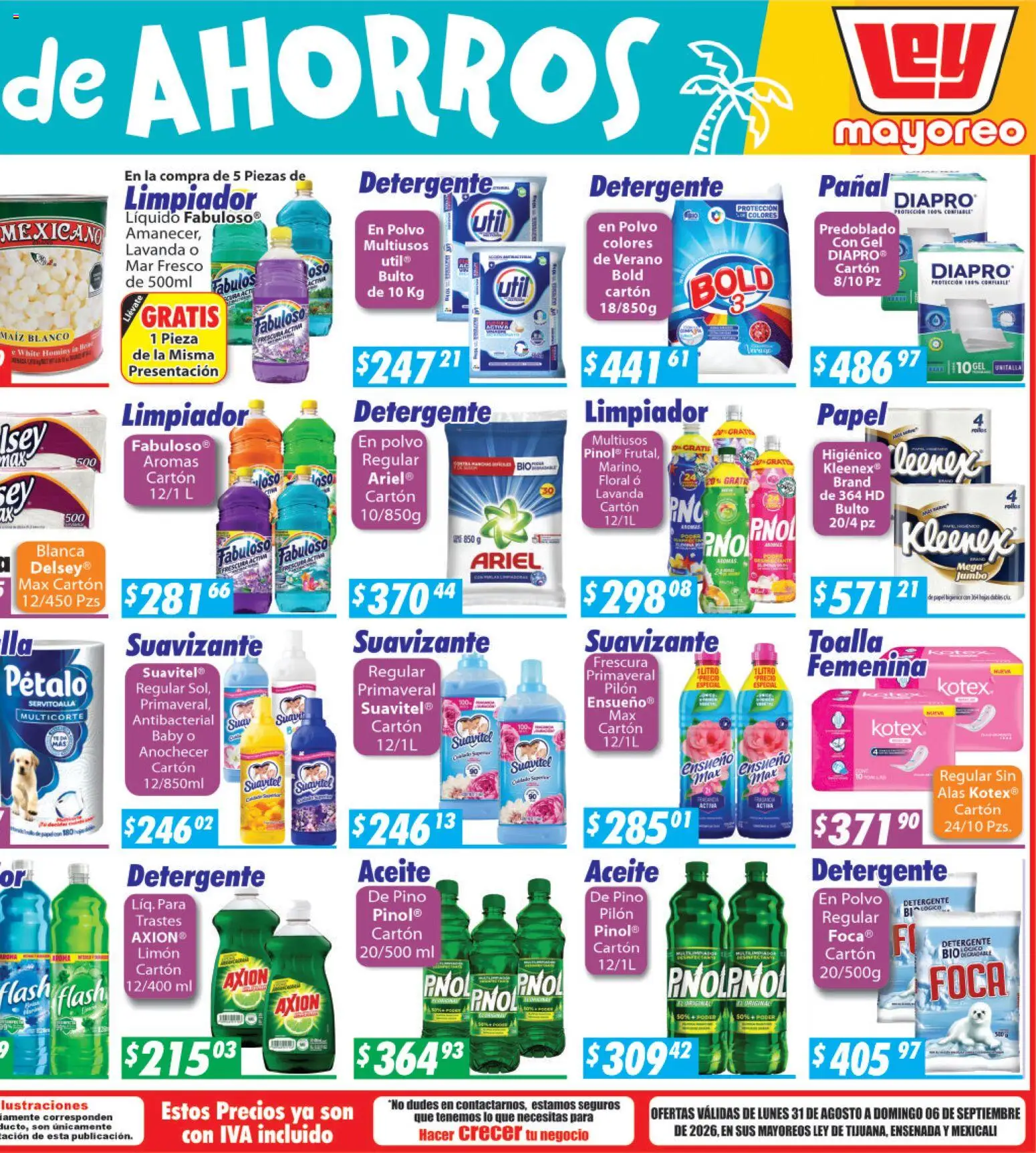Nuevas ofertas de Casa Ley válidas en toda la República Mexicana desde el 31/08/2026. ¡Encuentra las mejores ofertas en Casa Ley folleto Frontera! | Página: 2 | Productos: Detergente, Aceite, Limpiador, Polvo