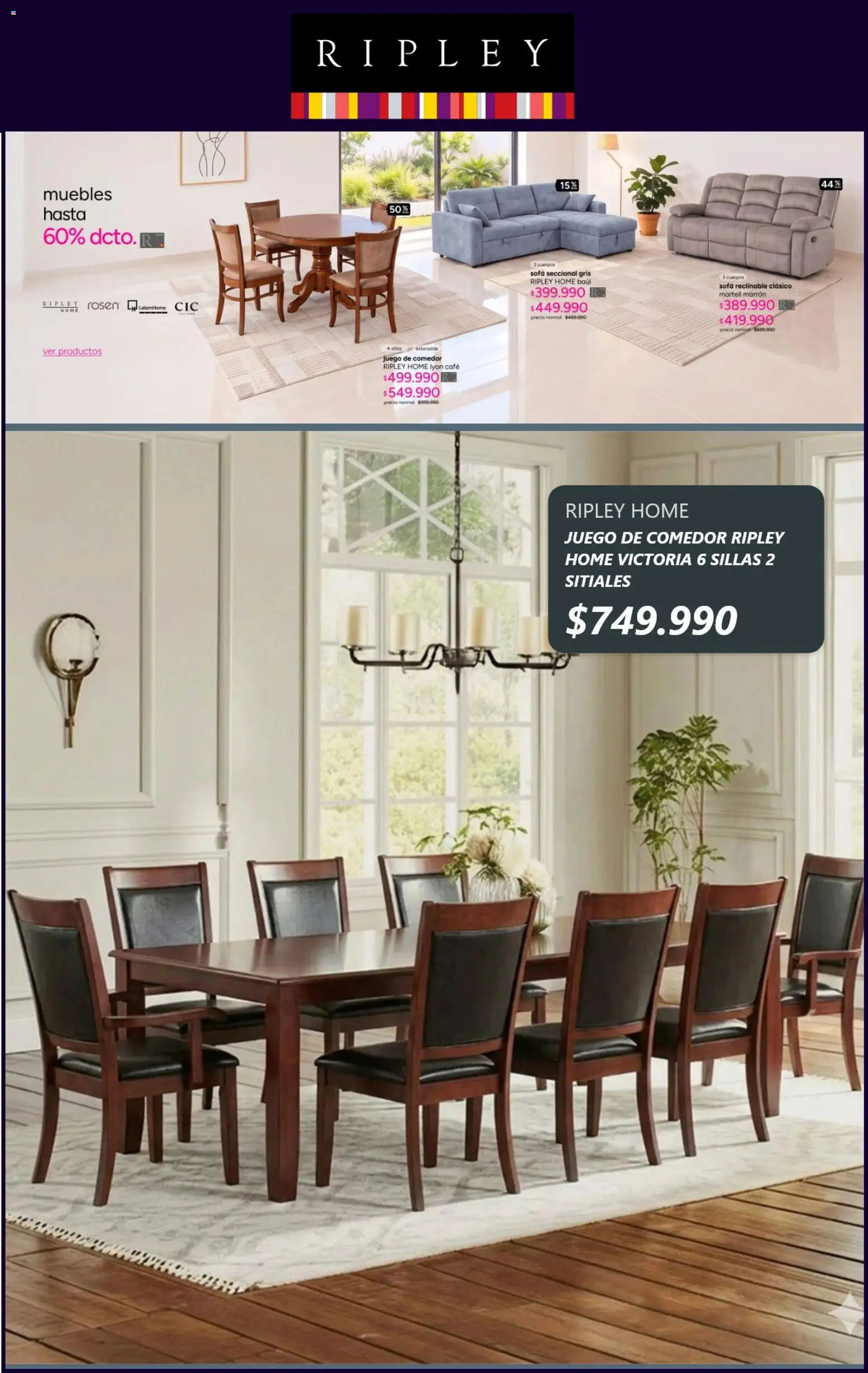 Ripley Ofertas │ válido desde el 14.09.2026 | Página: 4 | Productos: Sofá, Juego de comedor