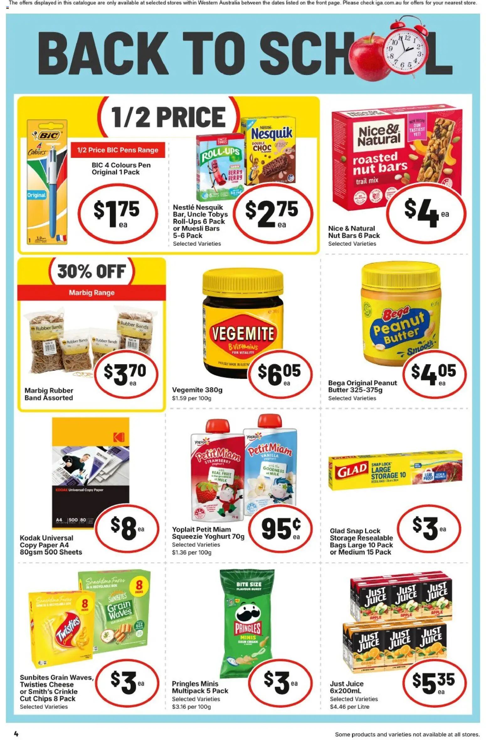 IGA catalogue - valid from 08/07/2026 | Page: 4 | Products: Box, Cheese, Yoghurt, Juice