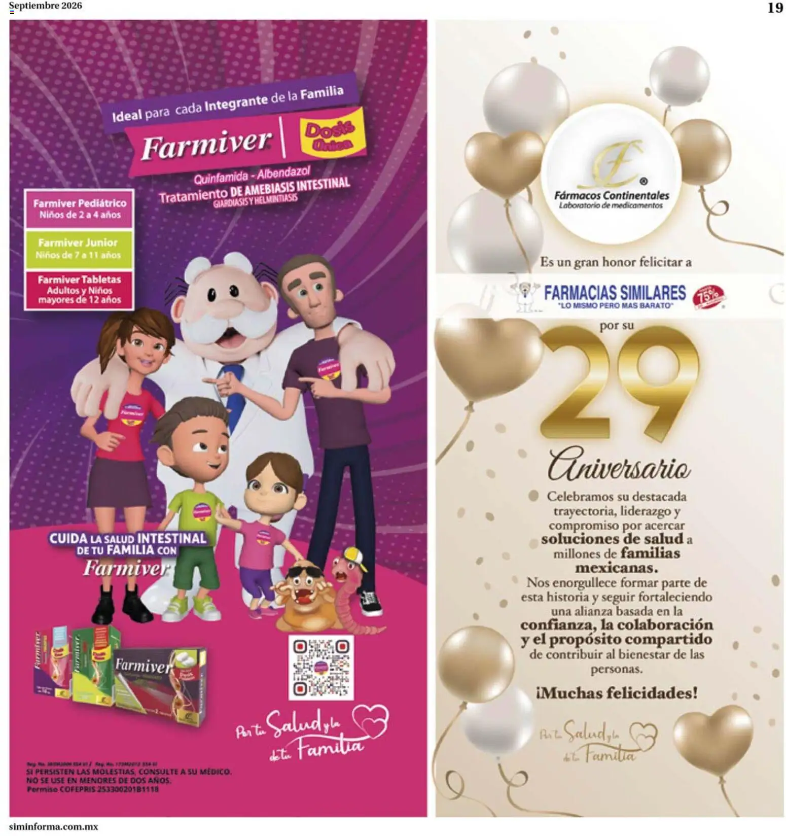 Nuevas ofertas de Farmacias Similares válidas en toda la República Mexicana desde el 01/09/2026. ¡Encuentra las mejores ofertas en Farmacias Similares catálogo AyuPADi, la voz que se levanta! | Página: 19