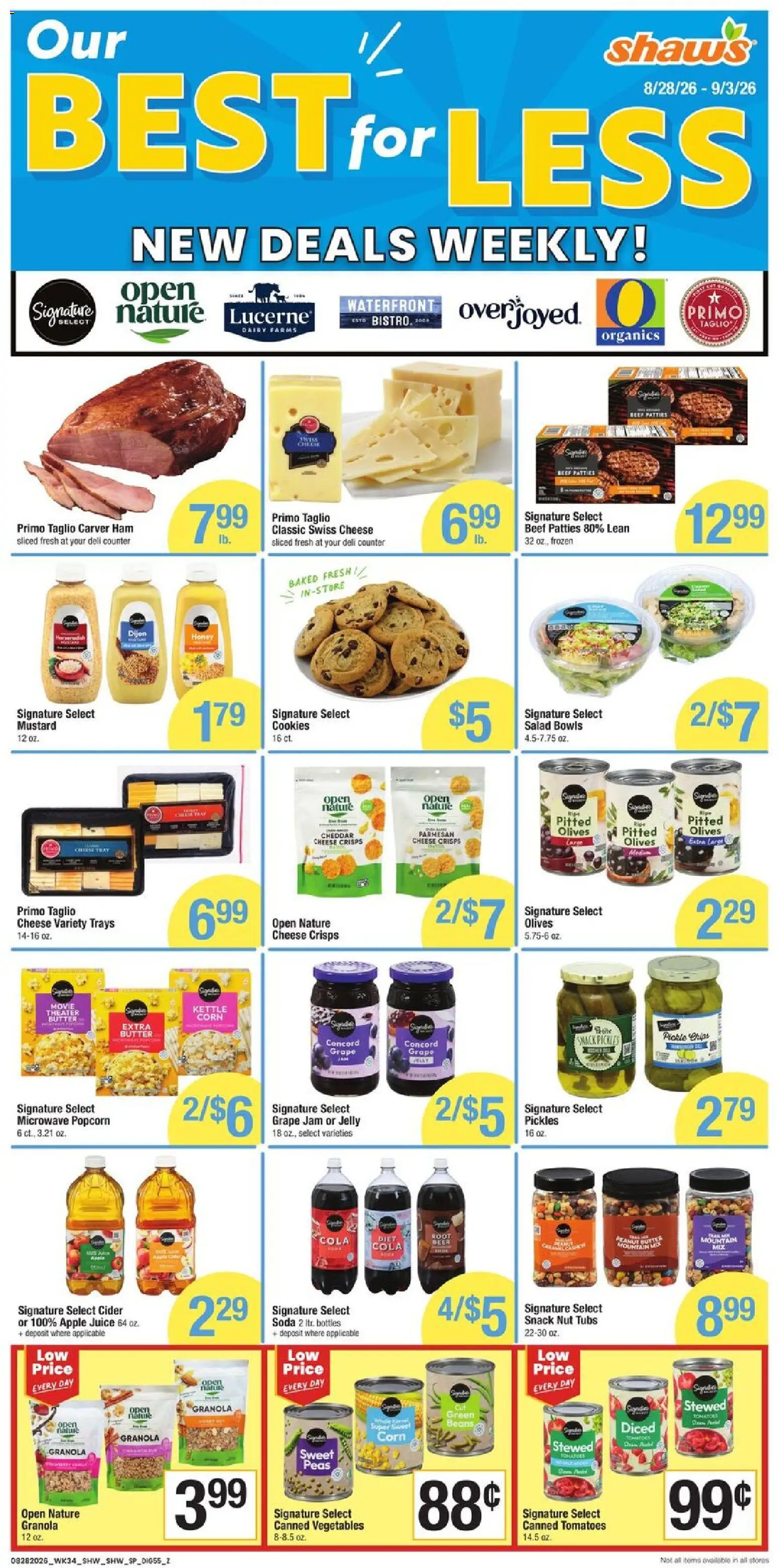 Shaw's Weekly Ad - valid from 08/28/2026 | Page: 7 | Products: Popcorn, Microwave, Parmesan, Cheddar cheese
