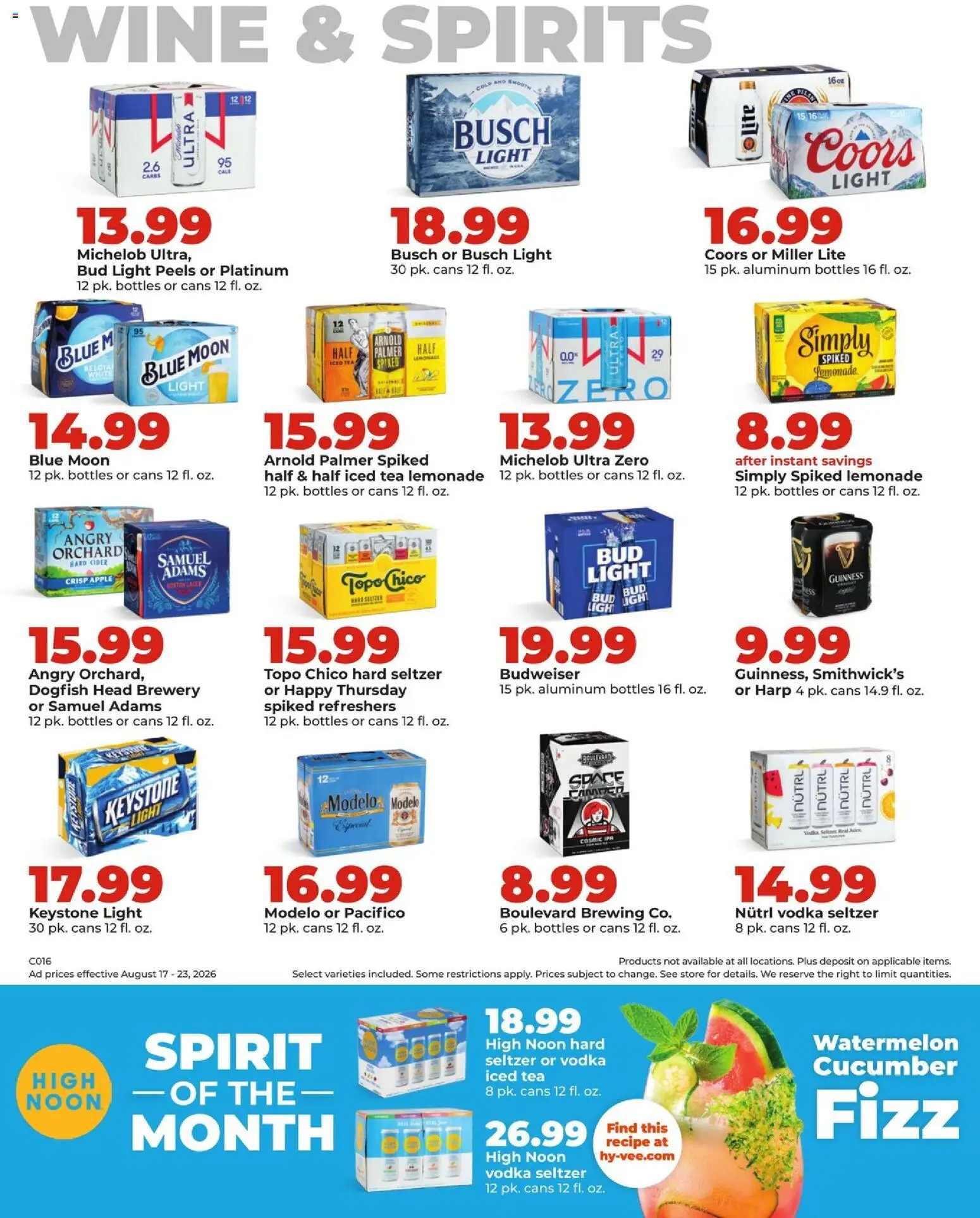 HyVee Weekly Ad - valid from 08/17/2026 | Page: 39 | Products: Cucumber, Tea, Watermelon, Lemonade