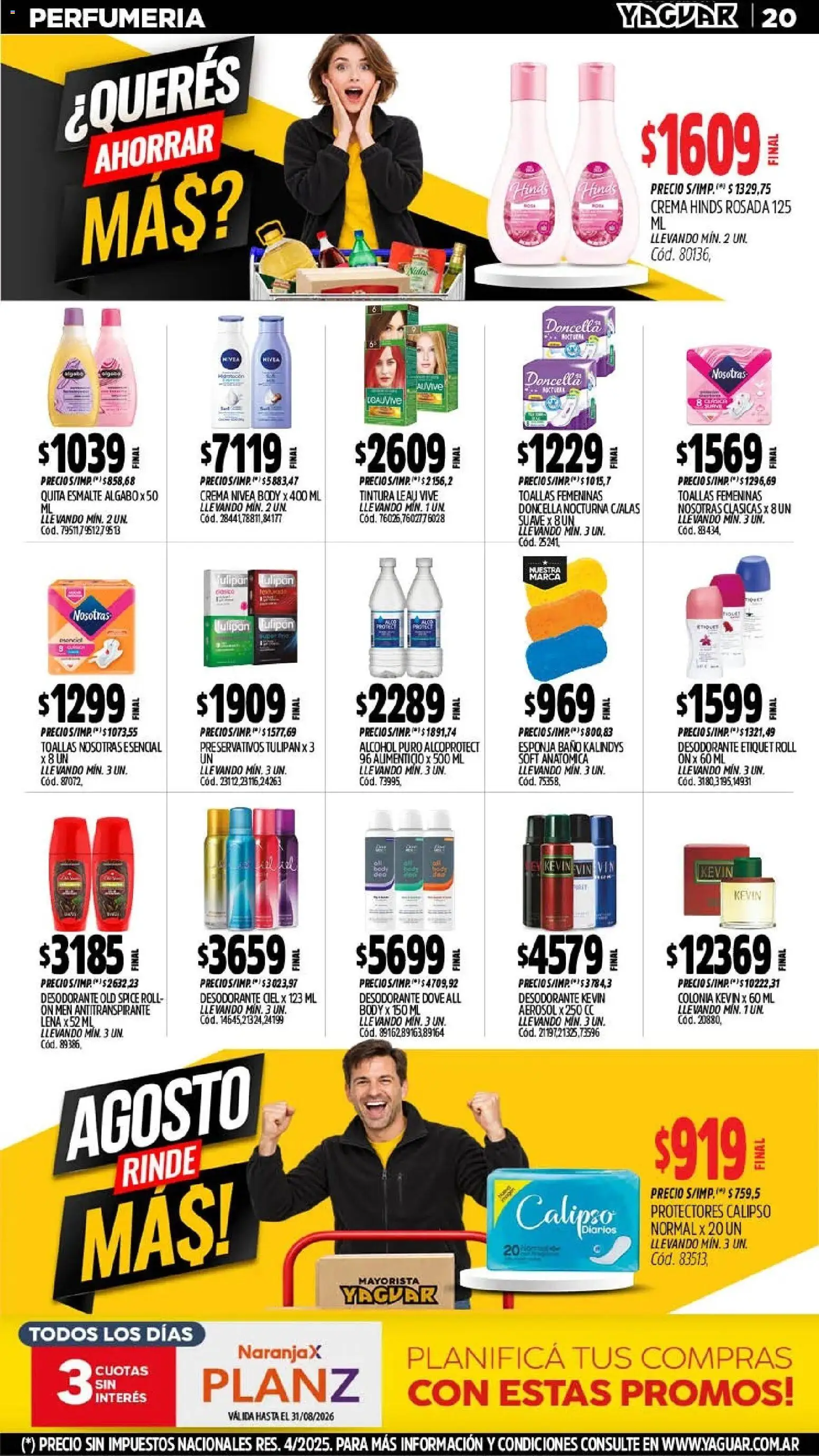 Yaguar - Oferta Semanal Salta │ válido desde el 17/07/2026 | Página: 22 | Productos: Tintura, Esponja, Alcohol, Crema
