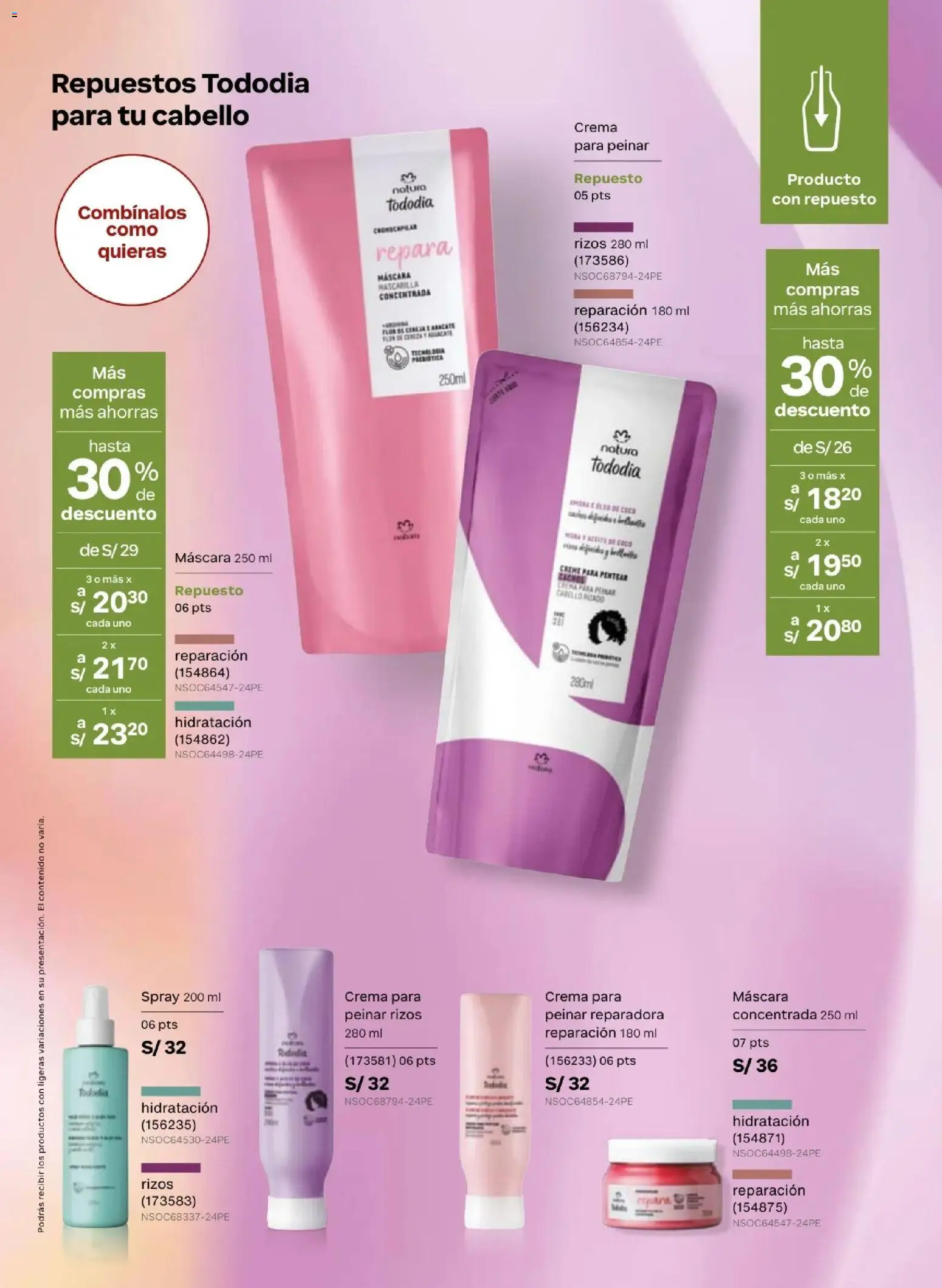 Catálogo Natura válido desde 31/03/2026 | Página: 130 | Productos: Máscara, Crema