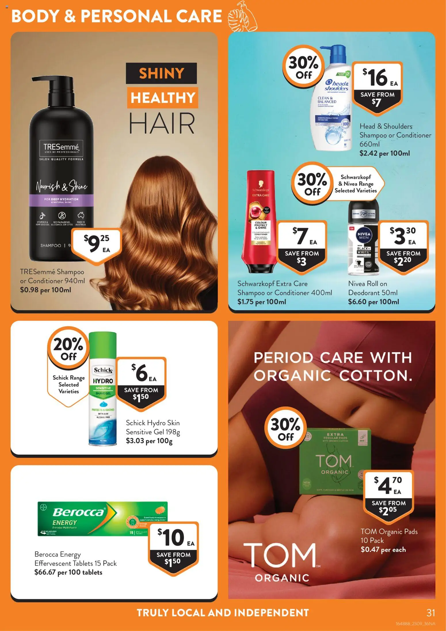 Foodworks catalogue - valid from 16/09/2026 | Page: 31 | Products: Shampoo, Alcohol, Head & Shoulders, Tablets