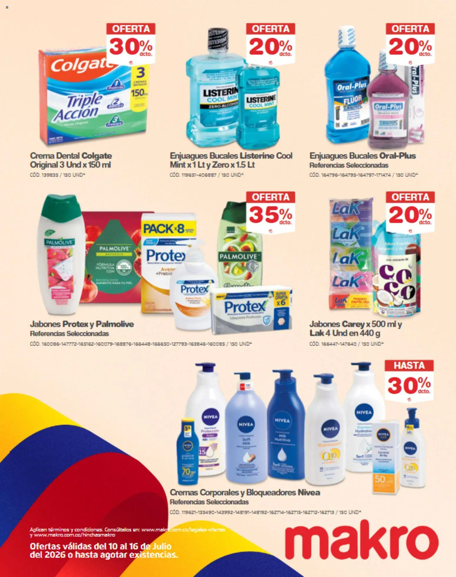 Makro revista - valida desde el 10/07/2026 | Página: 2 | Productos: Crema, Listerine, Crema dental