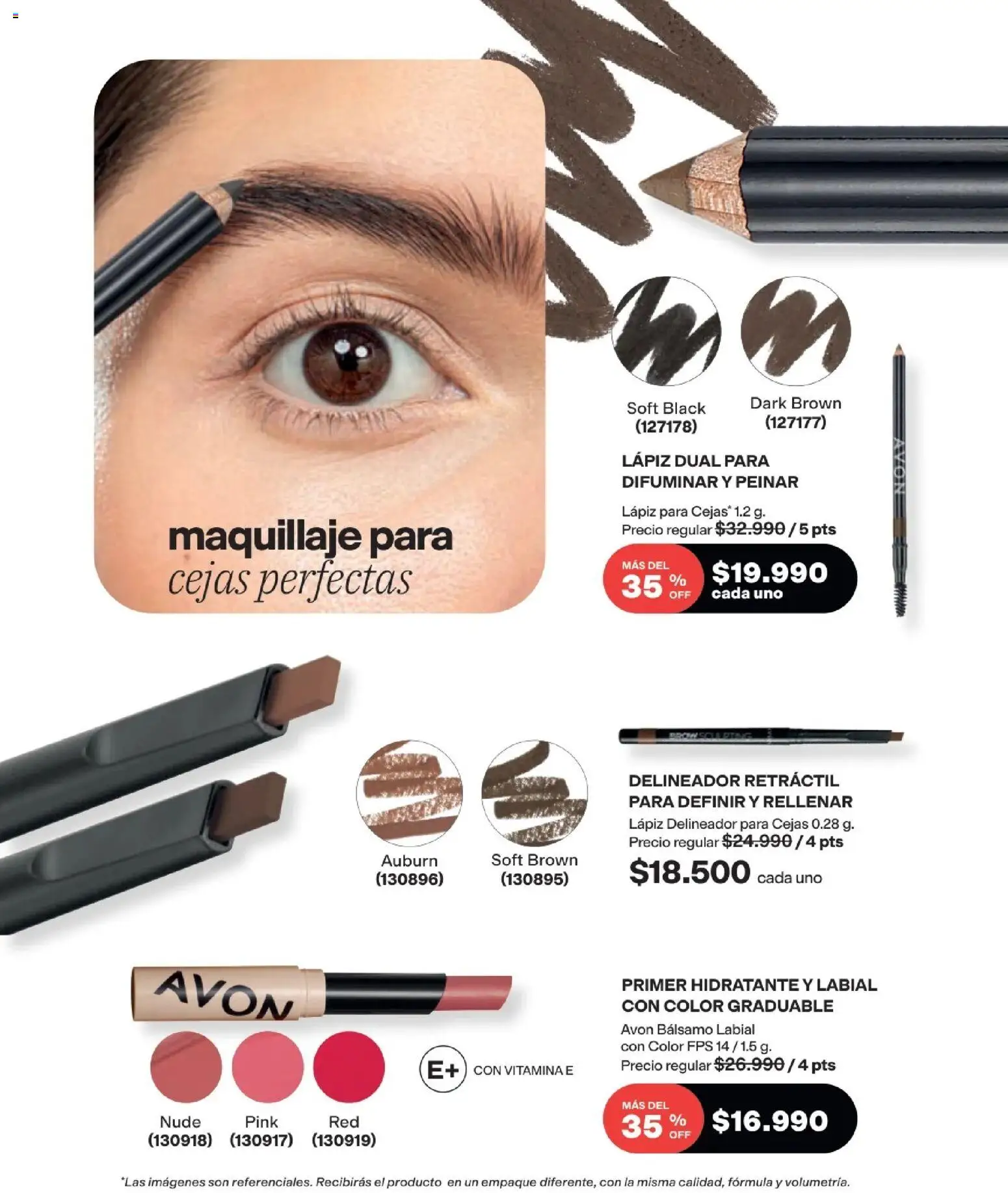 Avon revista - valida desde el 16/08/2026 | Página: 49 | Productos: Bálsamo labial, Bálsamo, Maquillaje, Delineador