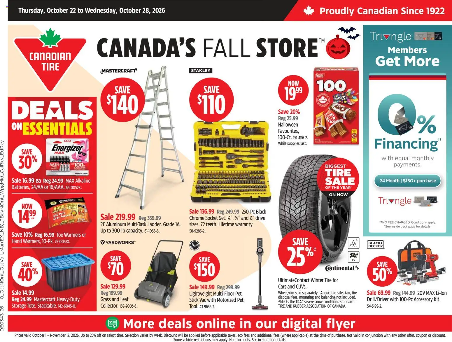 Canadian Tire flyer valid from Oct 22, 2026 | Page: 1