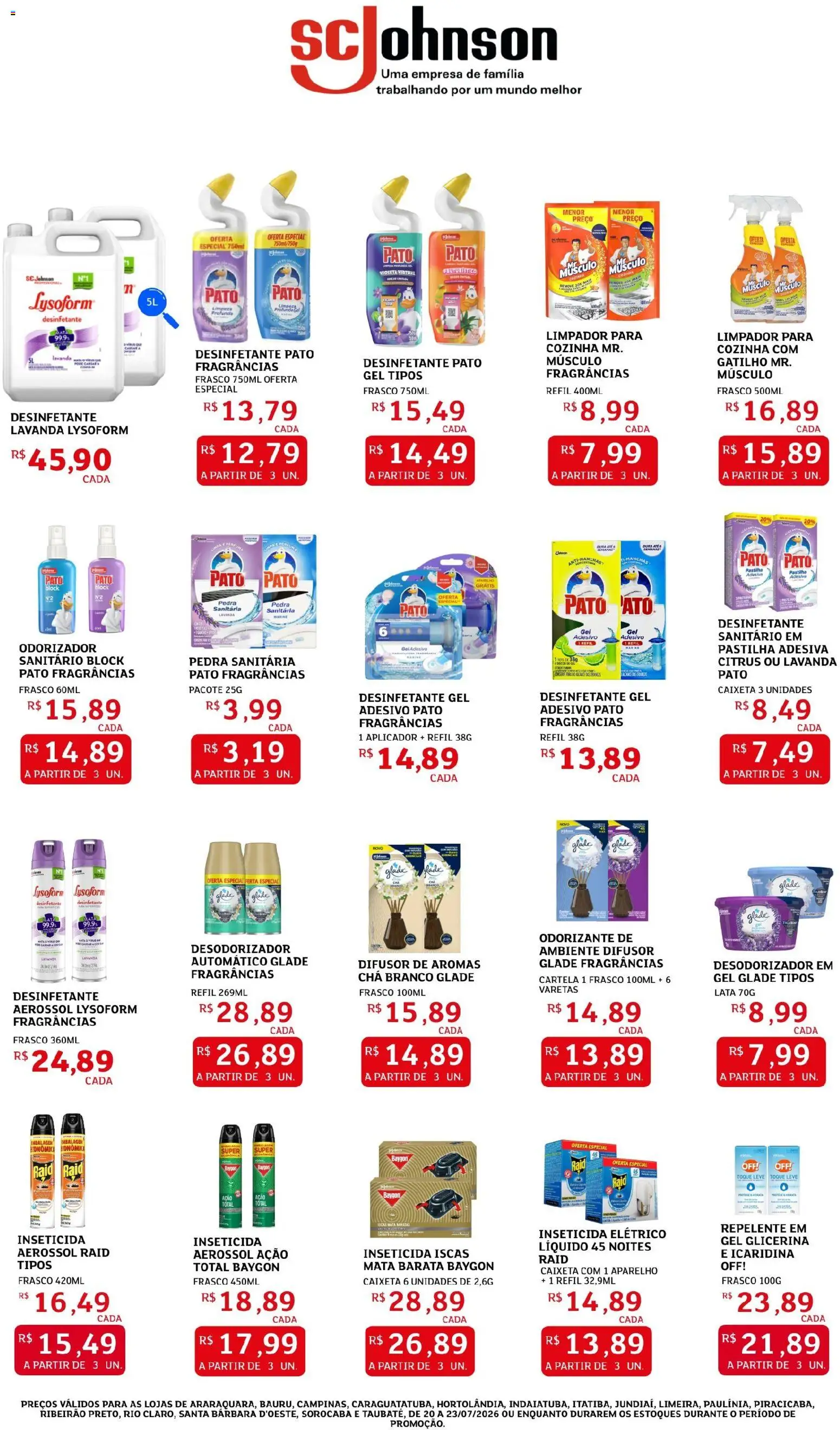 Assaí Atacadista Folheto - válido de 20/07/2026 | Página: 3 | Produtos: Pedra sanitária, Banco, Chá, Desinfetante