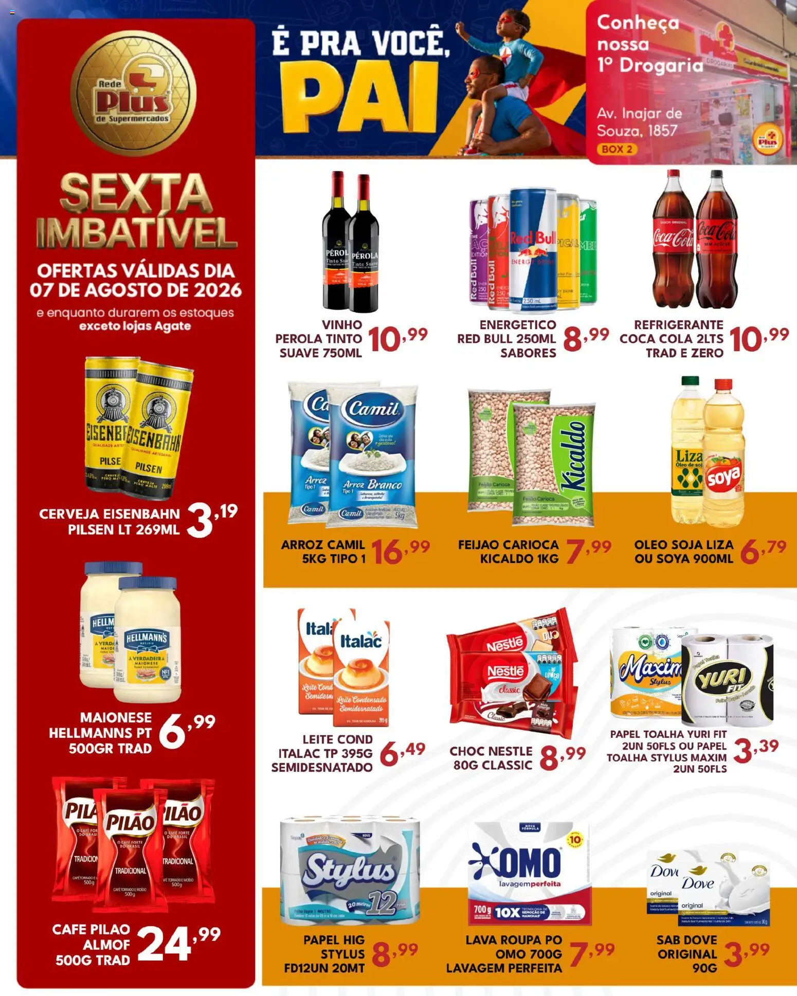 Rede Plus Supermercados Folheto - válido de 07/08/2026 | Página: 2 | Produtos: Cola, Eisenbahn, Óleo, Café pilão