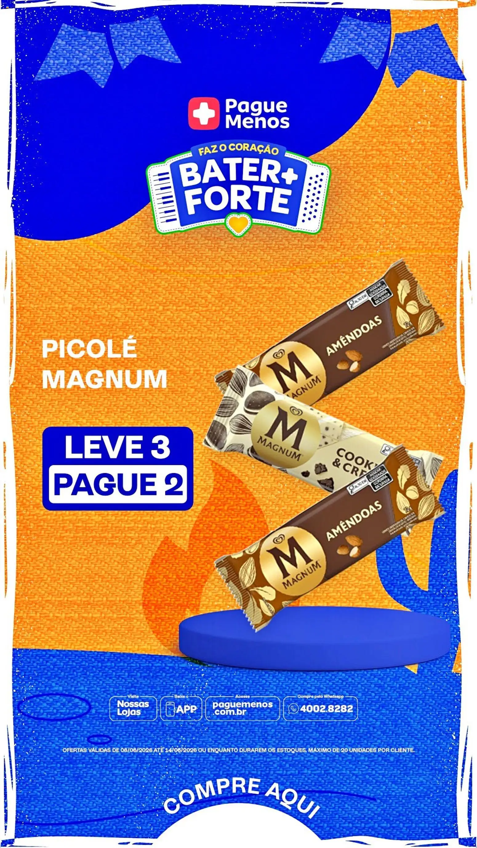 Pague Menos Folheto - válido de 08.06.2026 | Página: 6 | Produtos: Amêndoas, Picolé