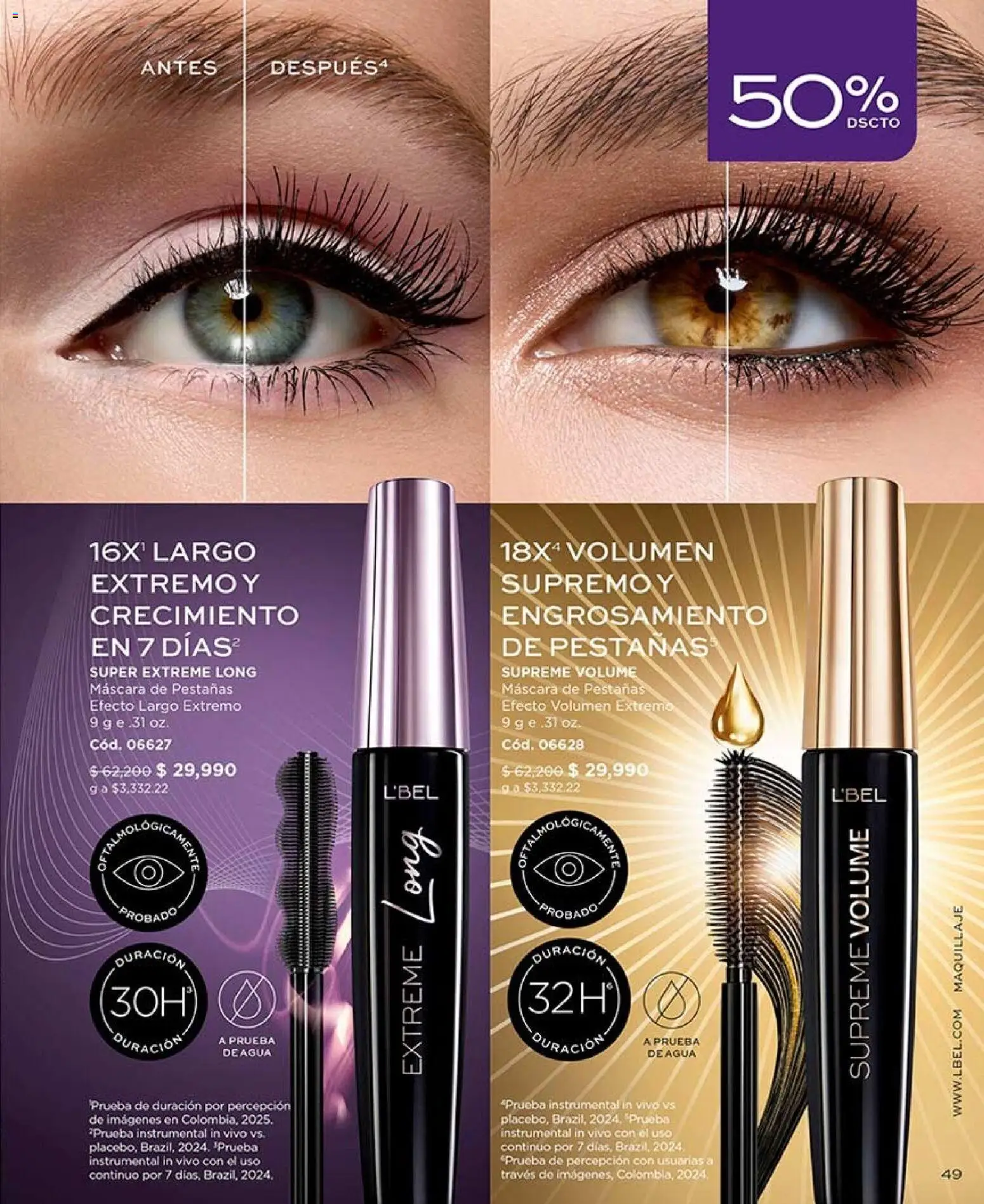 L'Bel revista - valida desde el 17/08/2026 | Página: 49 | Productos: Agua, Maquillaje, Máscara