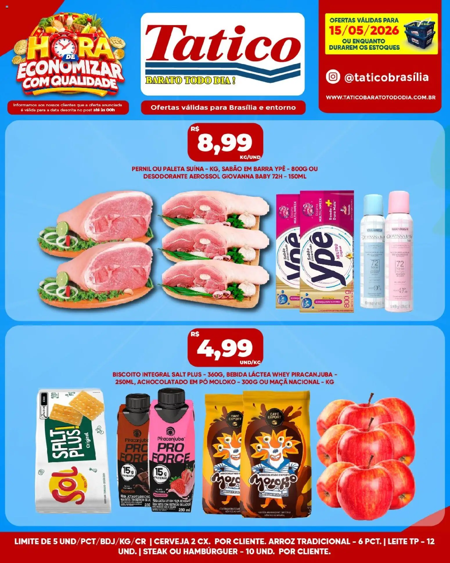 Tatico Folheto - válido de 15.05.2026 | Página: 6 | Produtos: Sabão em barra, Biscoito, Leite, Hambúrguer