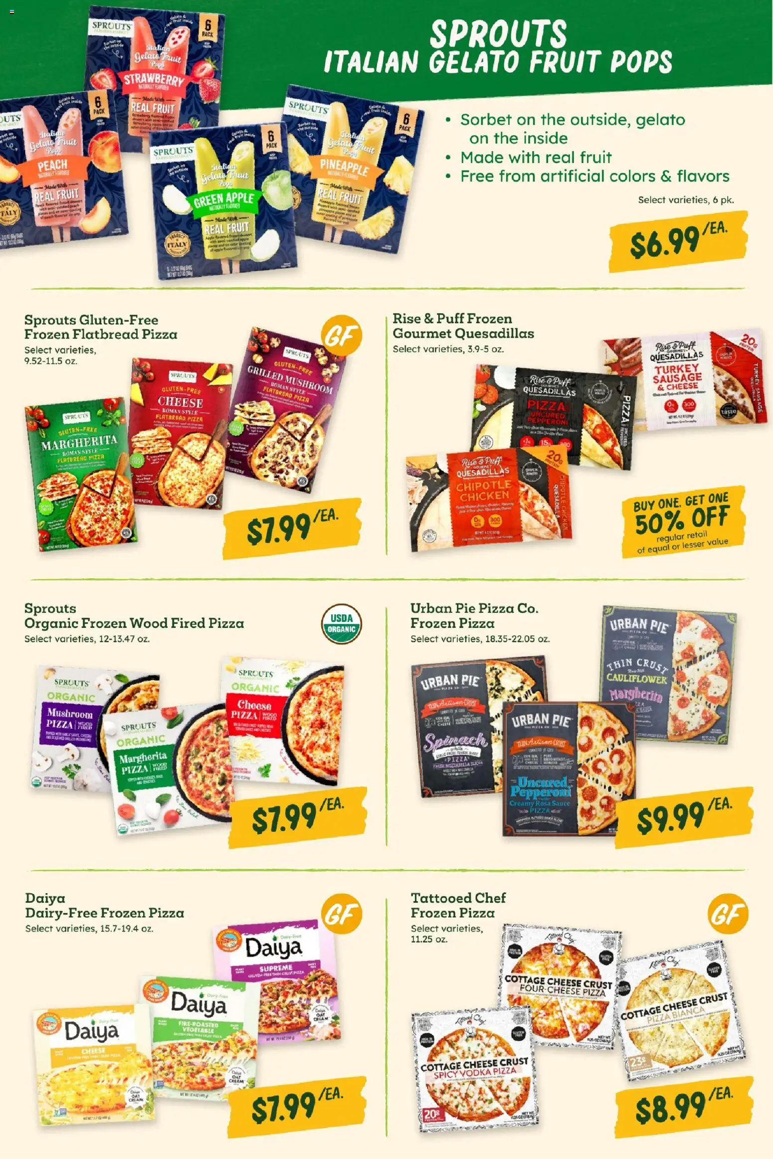 Sprouts Monthly Ad - valid from 27.05.2026 | Page: 18 | Products: Cheese, Sauce, Peach, Cauliflower